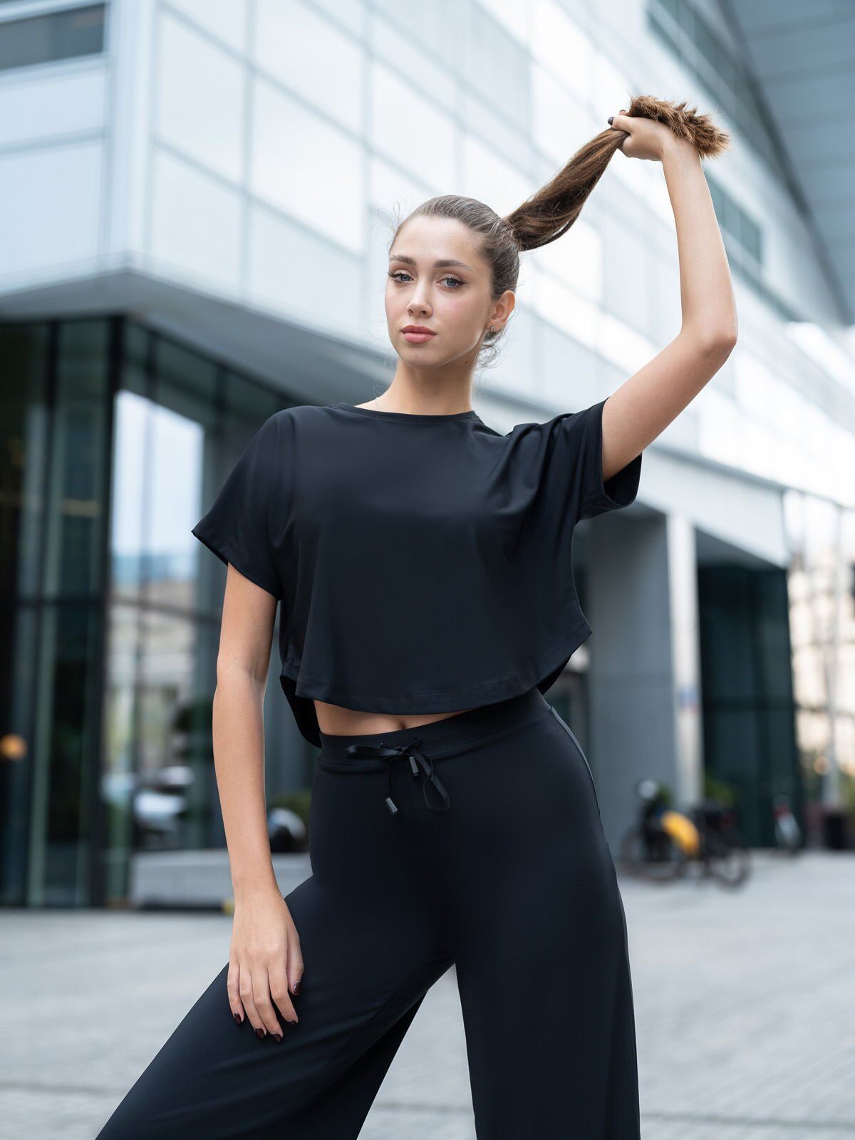 100 Yoga Tshirt Black Color