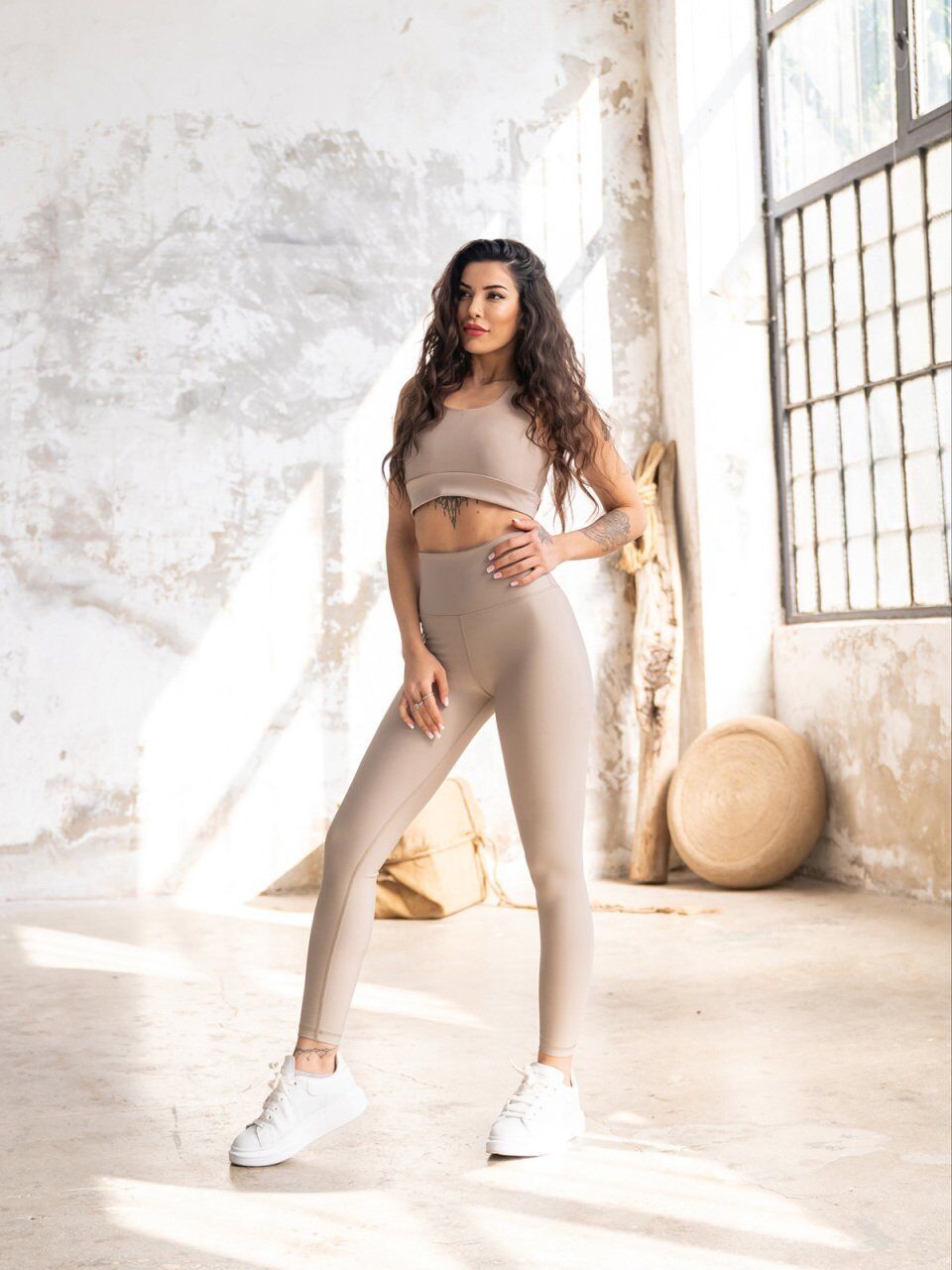 1092 Extra High Waist Leggings Water Bej