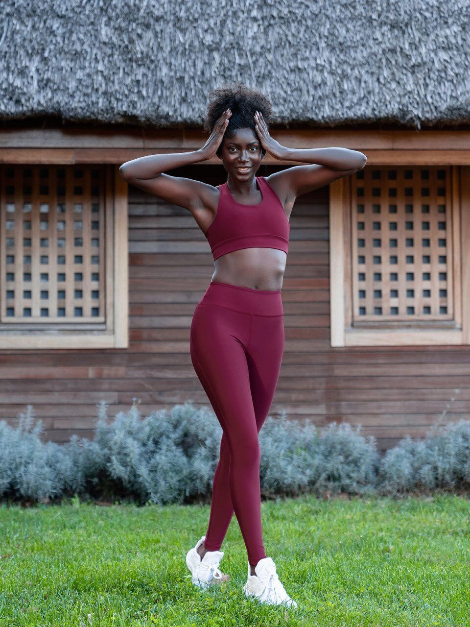 1154 Back Pocket Leggings Bordeaux coloured