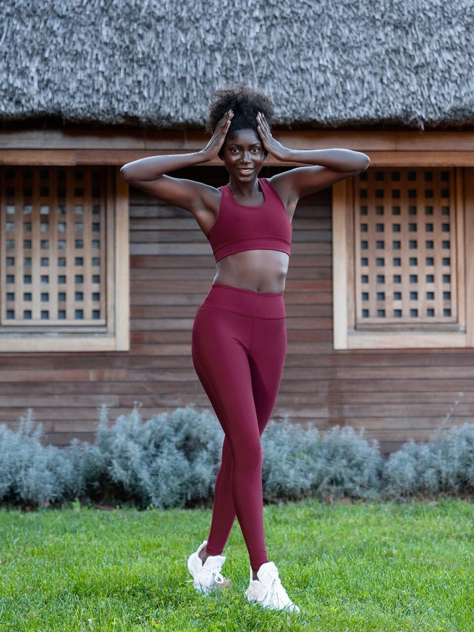1154 Back Pocket Leggings Bordeaux coloured
