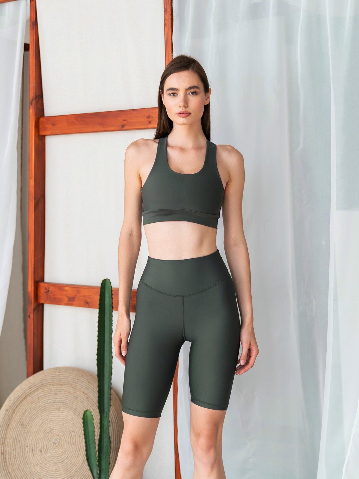 948 Biker Leggings Khaki Color