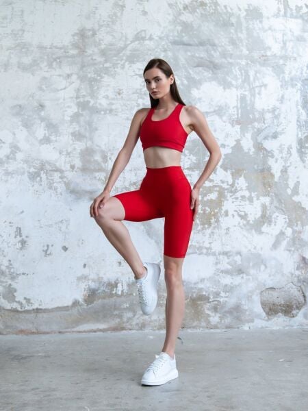 952 Biker Leggings Red Color