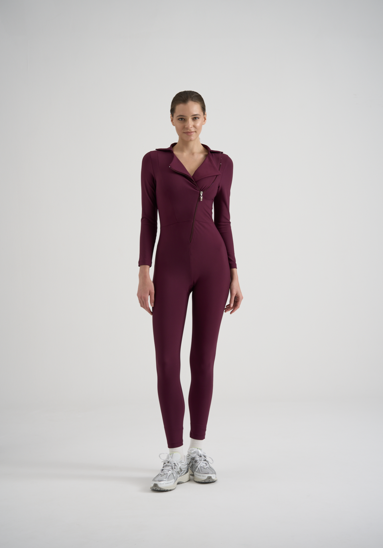 2368 Shadow Fit Spor Jumpsuit Damson Color