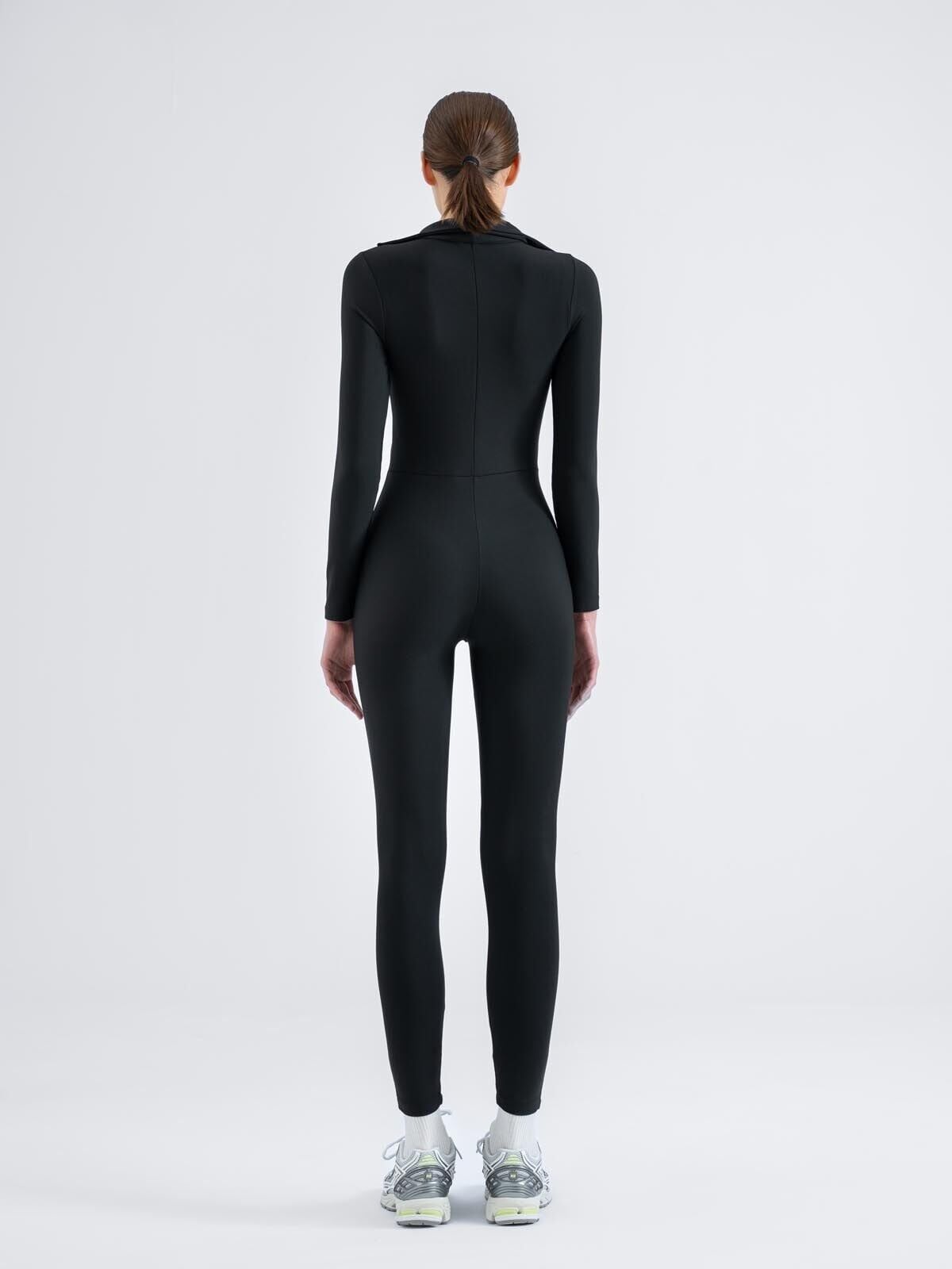 2354 Shadow Fit Spor Jumpsuit Black Color