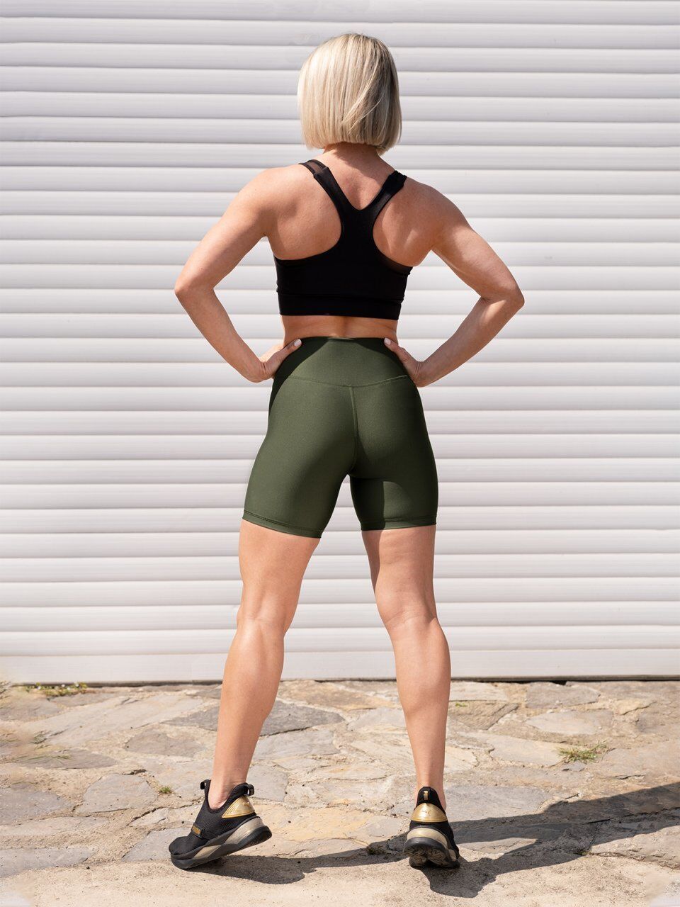 7009 Midi Leggings Khaki Color