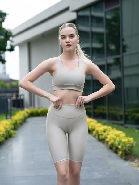 6046 Biker Leggings Water Beige