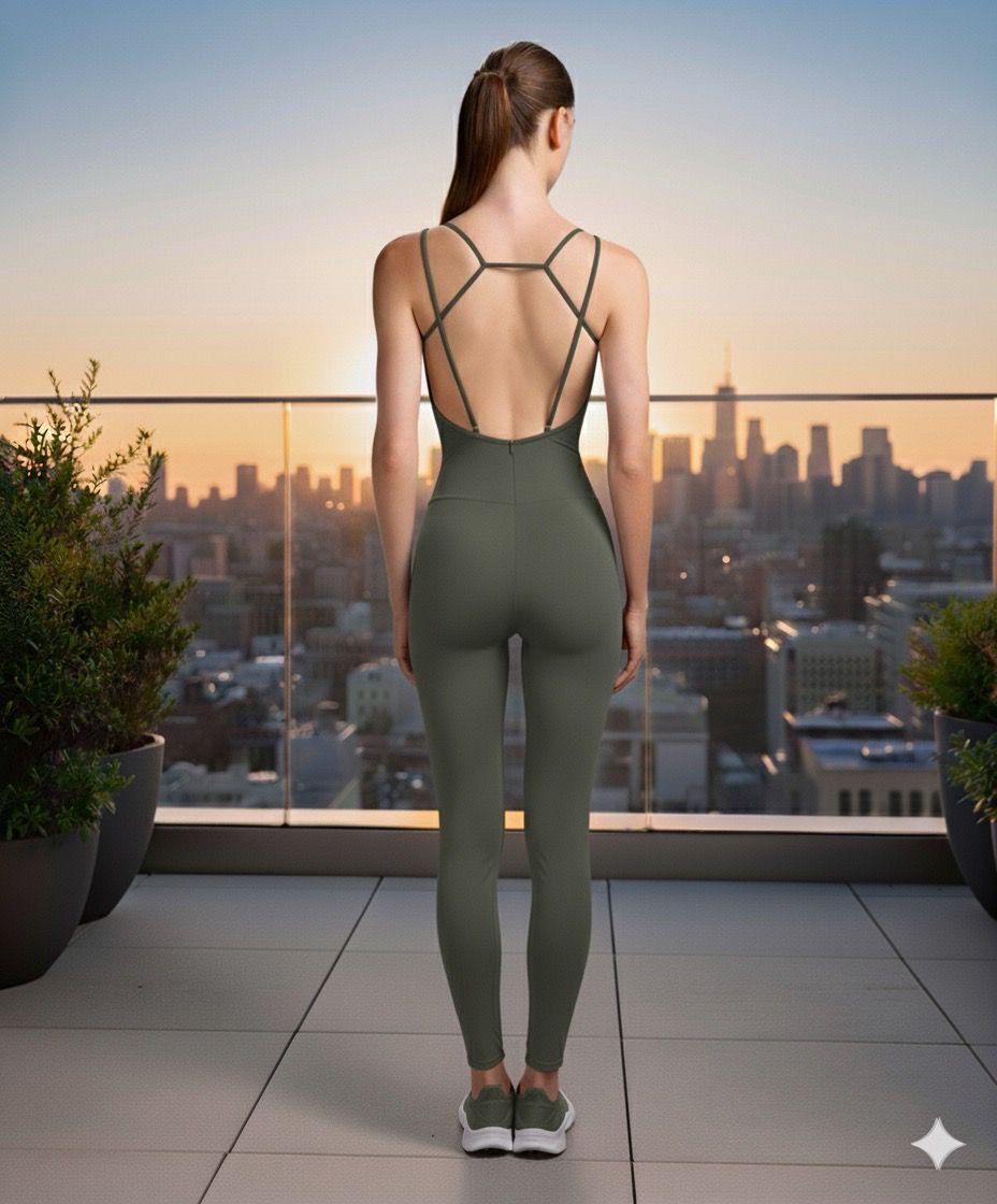3204 Seul Leggings Khaki Color