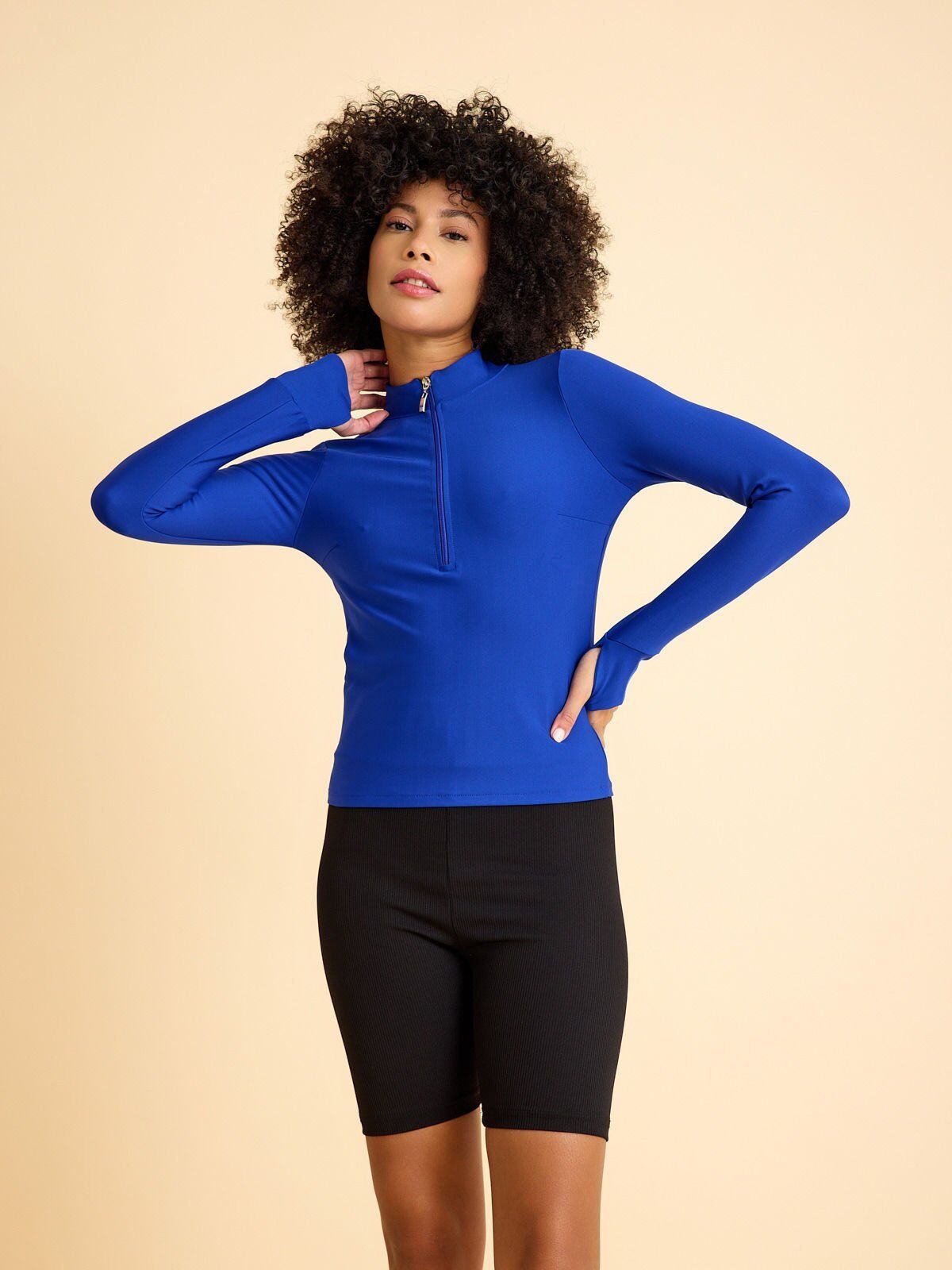 162 Top Wear With Finger Blue Color