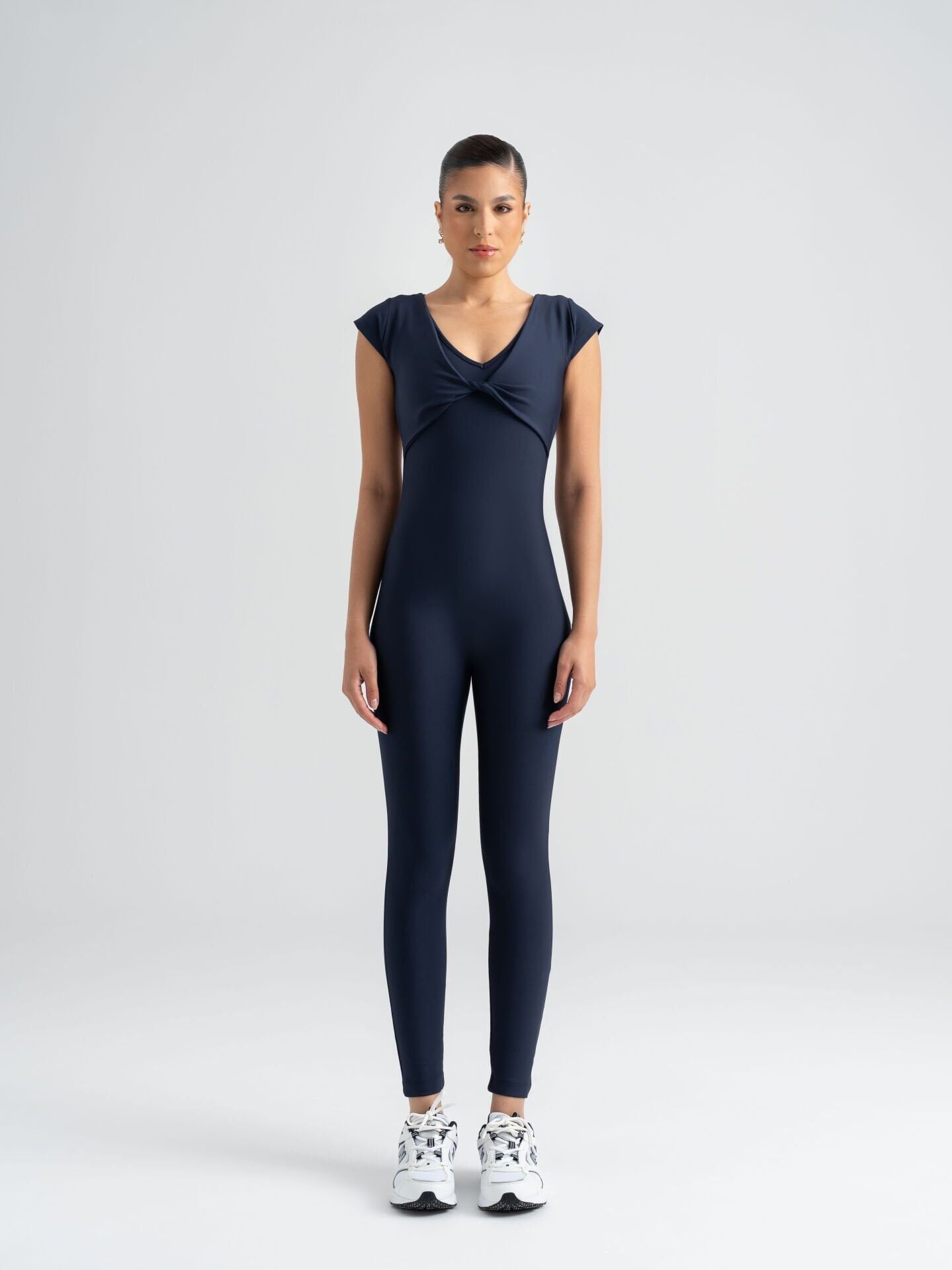 2302 Luna Backless Navy Blue Color