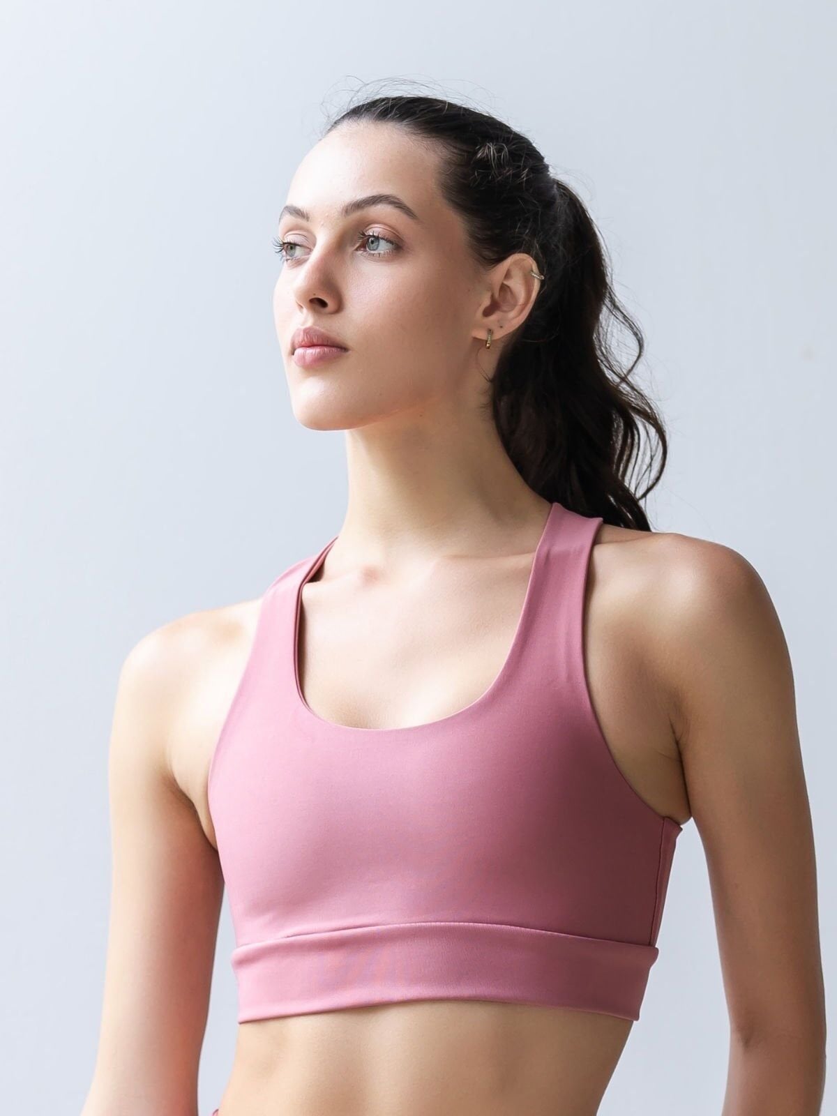 251 Single Crossed Spor Bra Rose Color