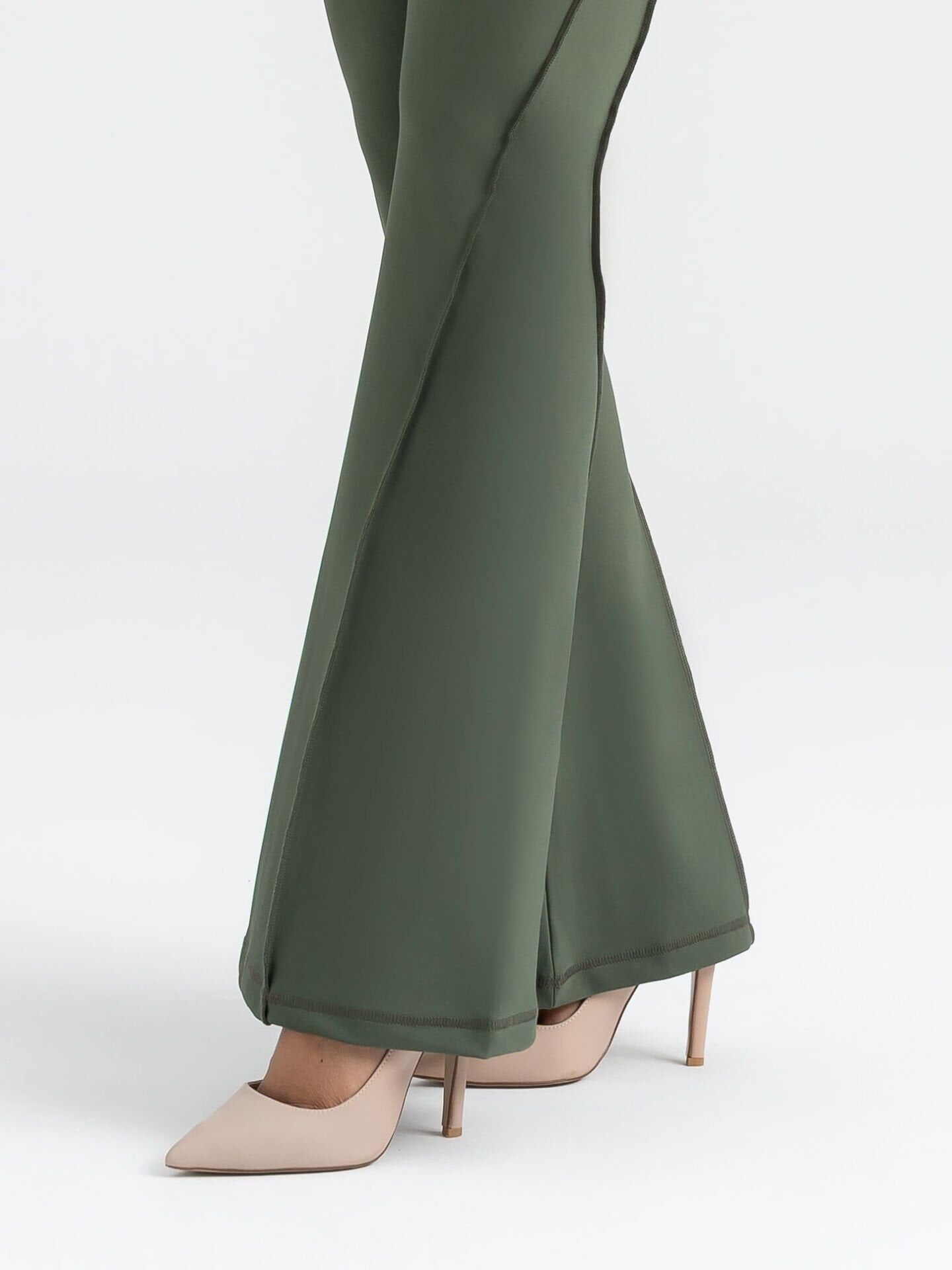 1266 Flare Fit Spanish Leggings Khaki Color