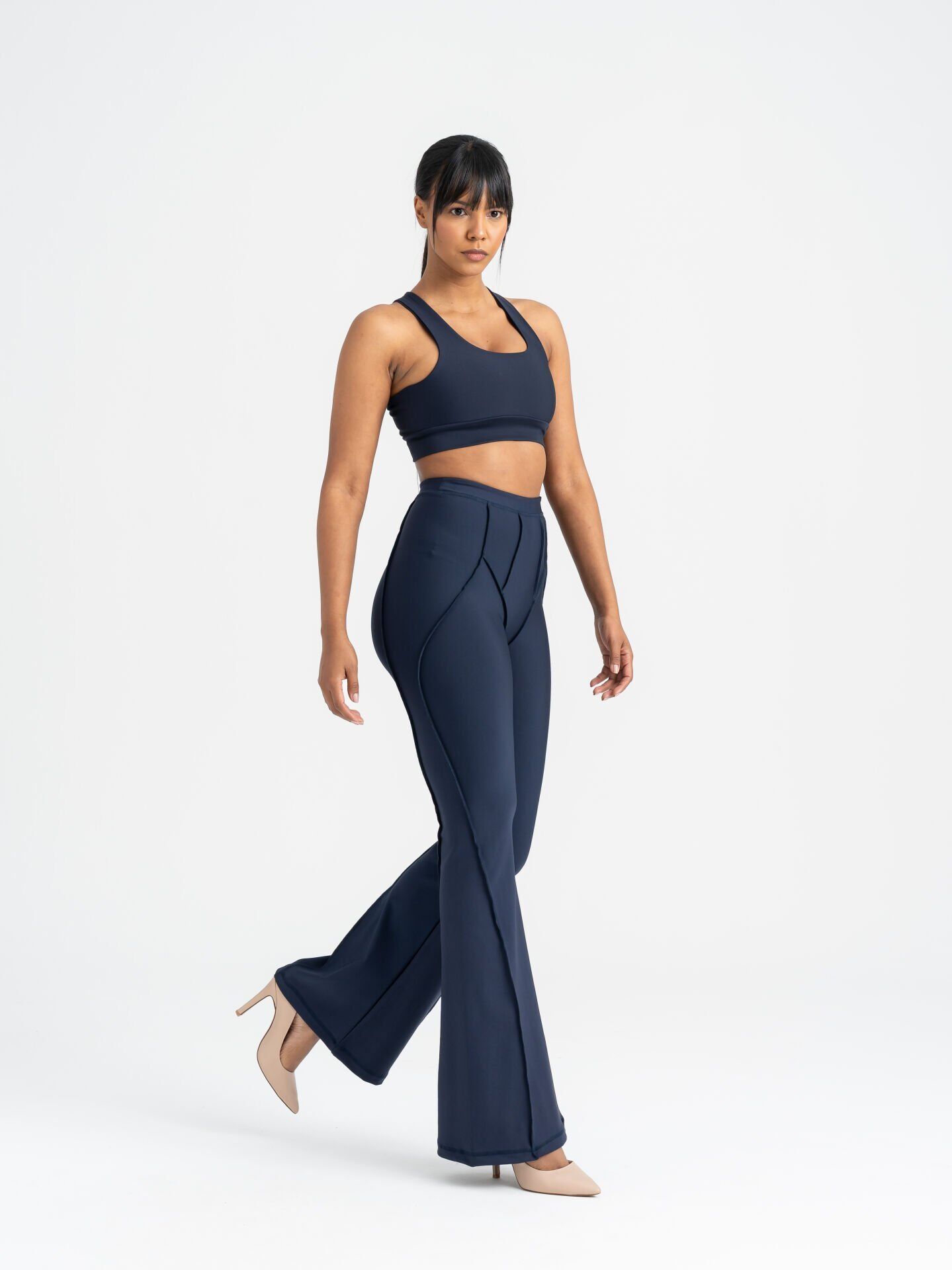 1267 Flare Fit Spanish Leggings Navy Blue Color