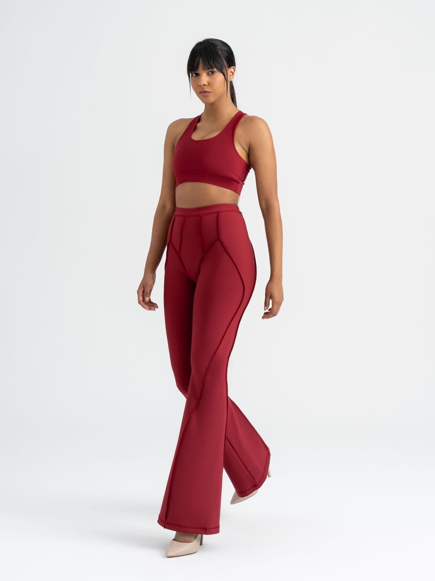 1270 Flare Fit İspanyol Paça Tayt Burgundy Color