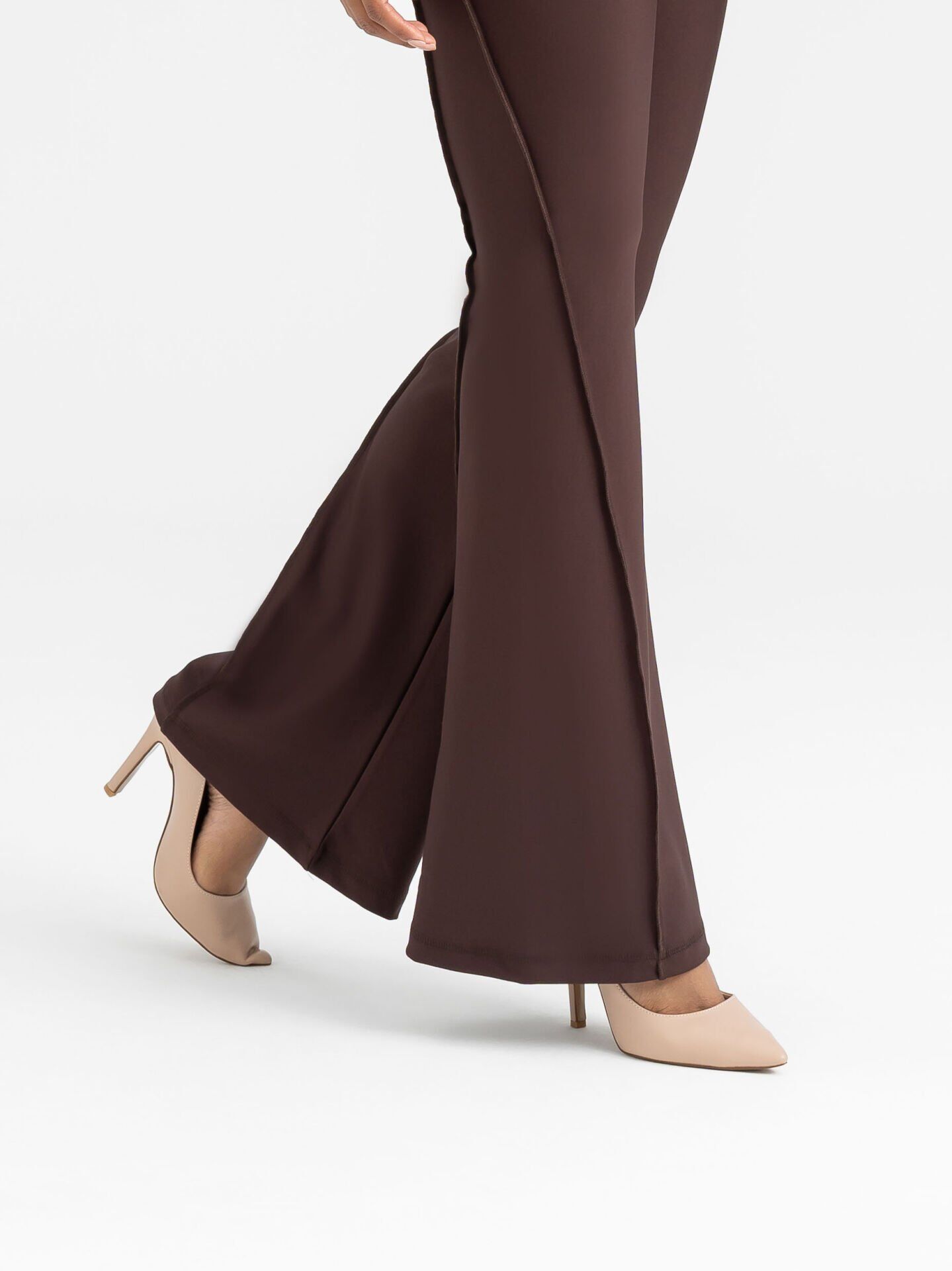 1269 Flare Fit Spanish Leggings Brown Color