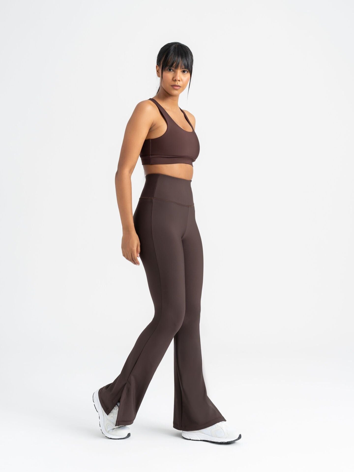 1271 Split Spanish Leggings Brown Color
