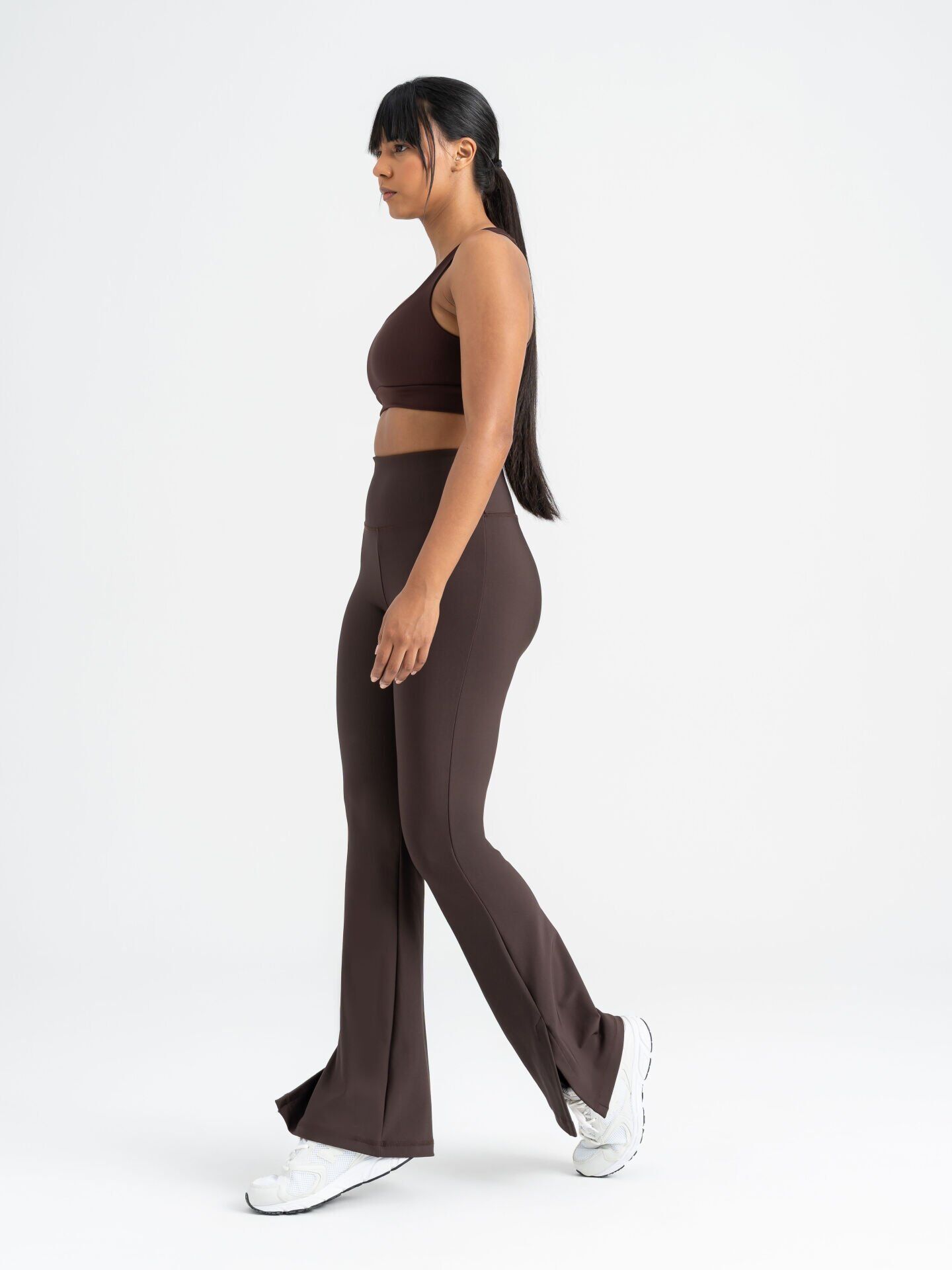 1271 Split Spanish Leggings Brown Color