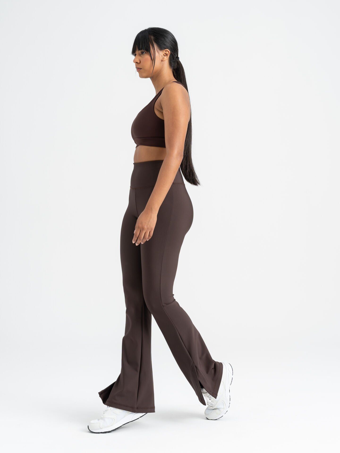 1271 Split Spanish Leggings Brown Color