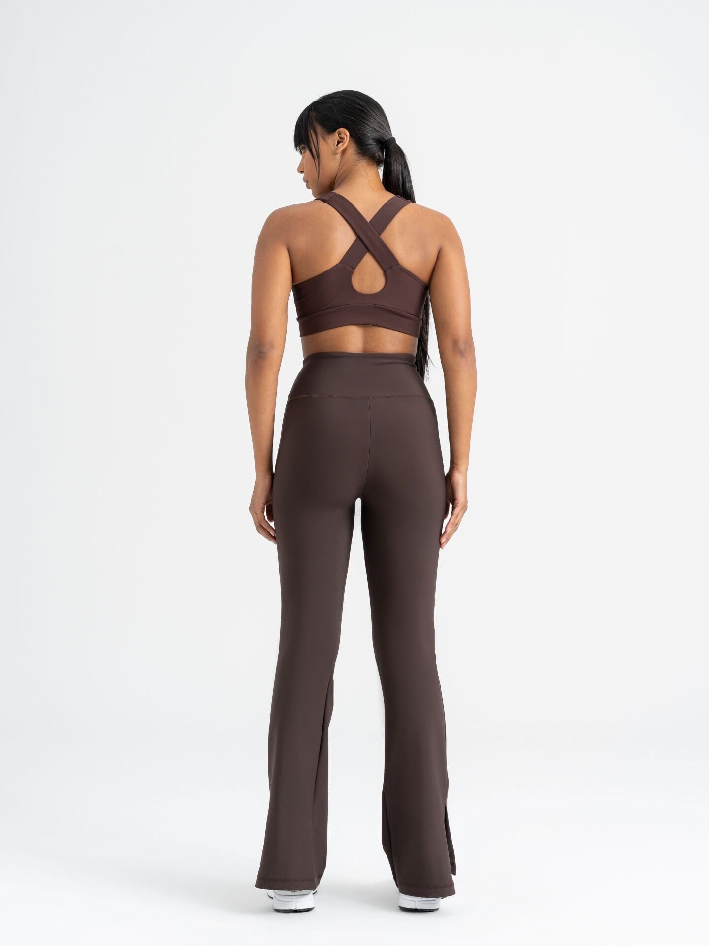 1271 Split Spanish Leggings Brown Color