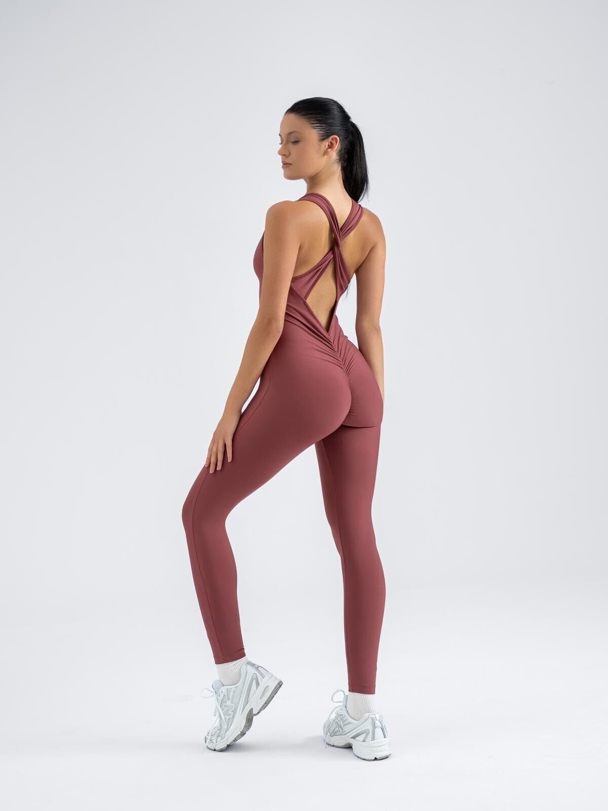 3605 Scrunch Butt Jumpsuit Rose Color