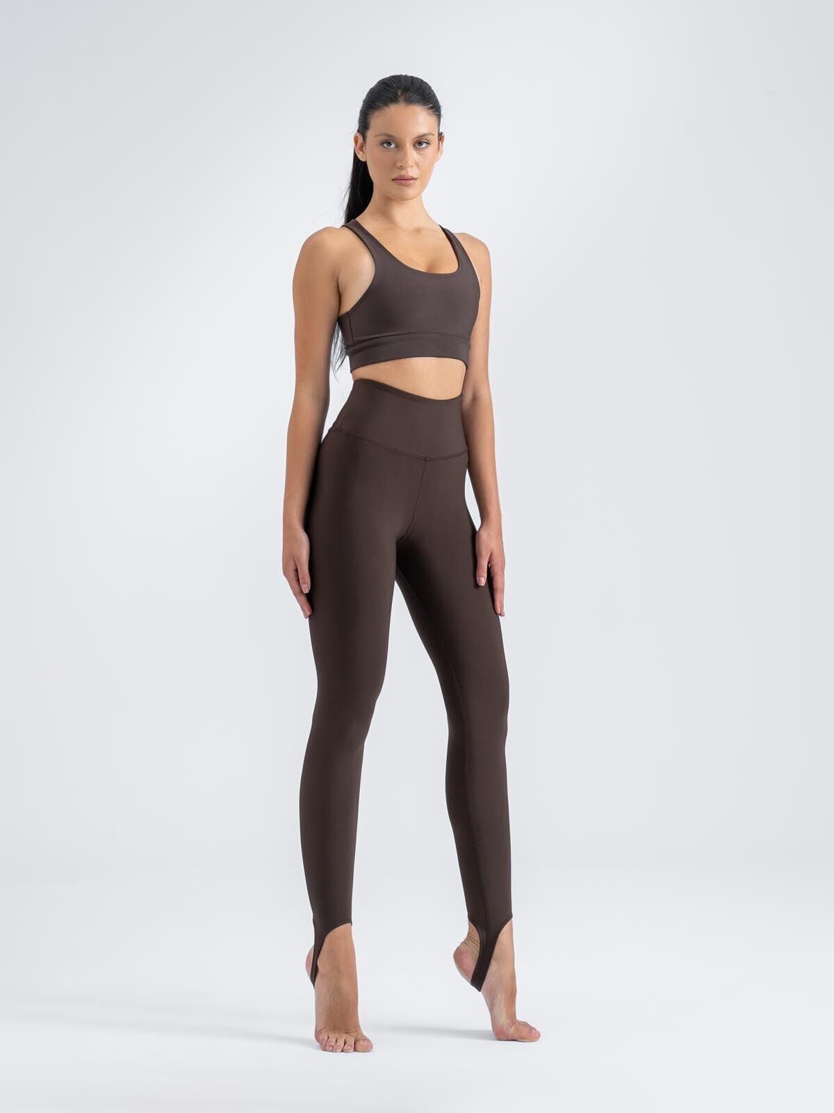 569 Stirrup Leggings Brown Color