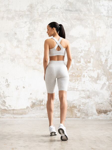 6055 Gray Breeze Biker Leggings