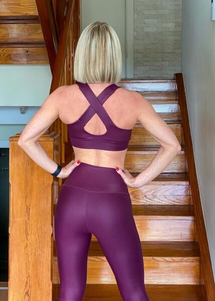 179 Single Crossed Spor Bra Damson Color