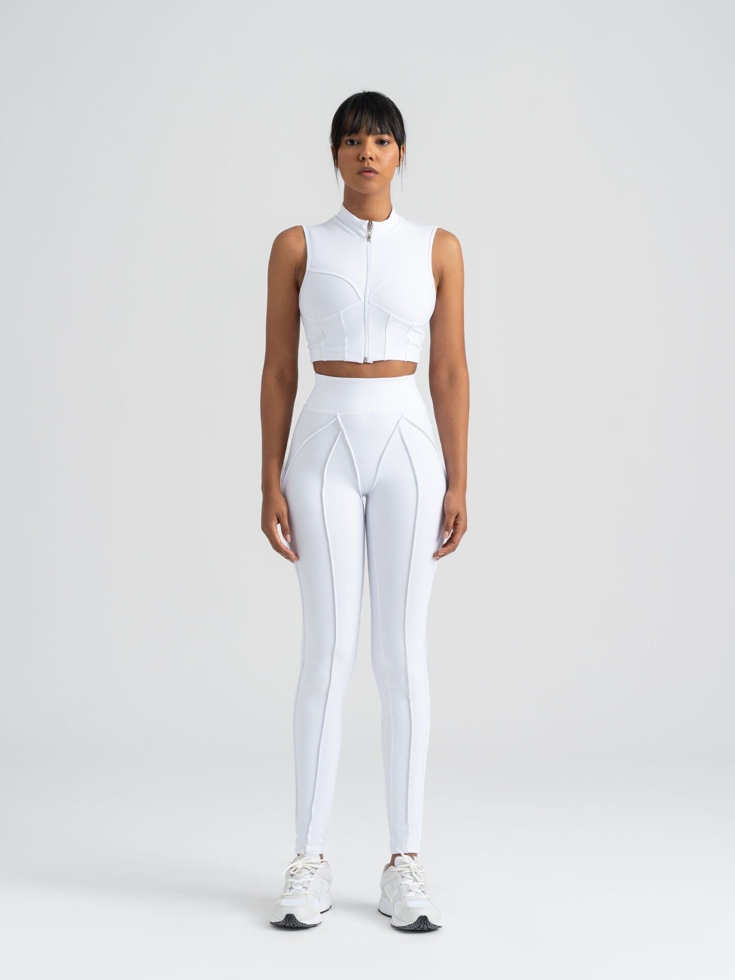 547 Sculpt Line Leggings White Color
