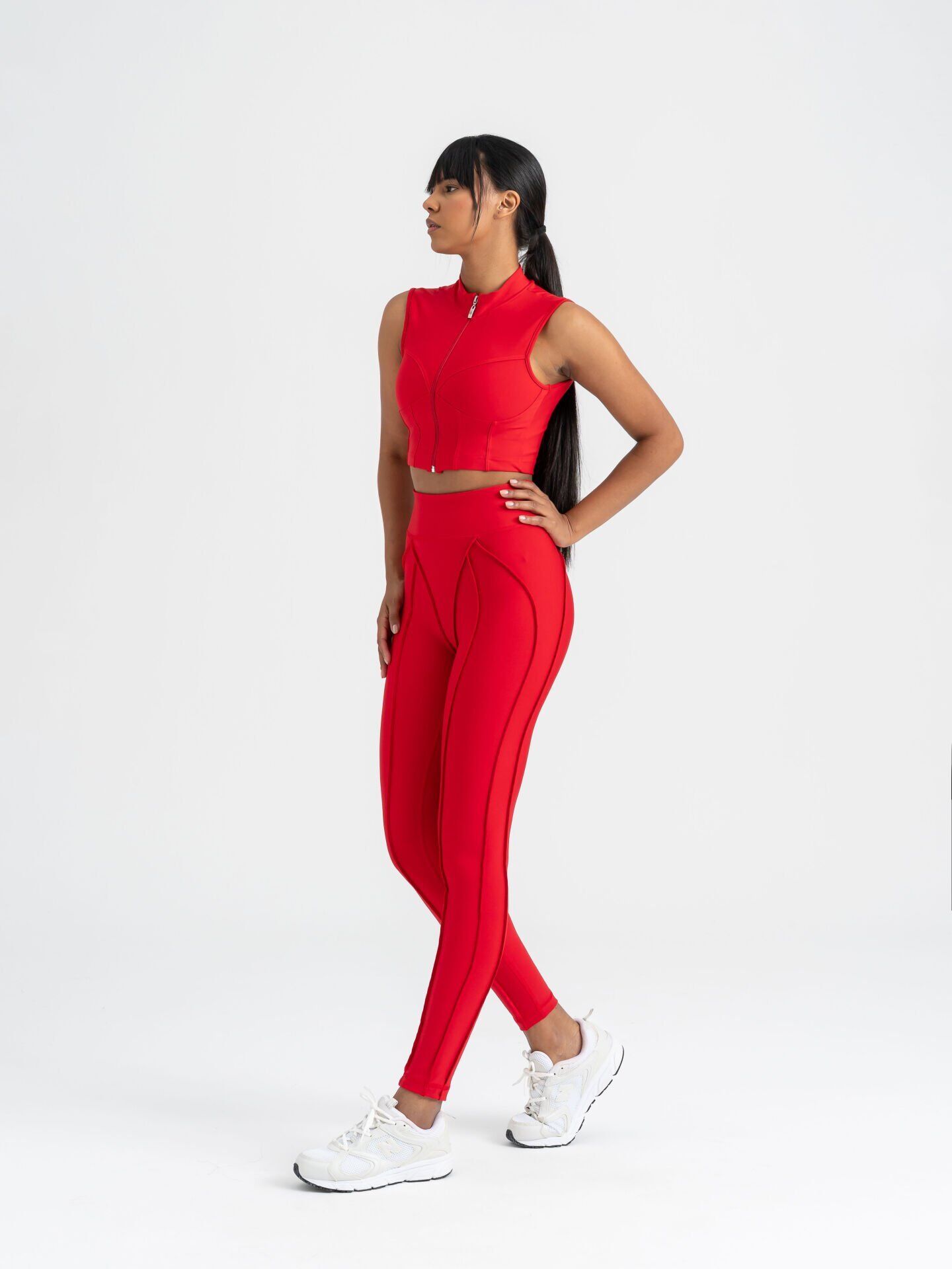 548 Sculpt Line Spor Leggings Red Color