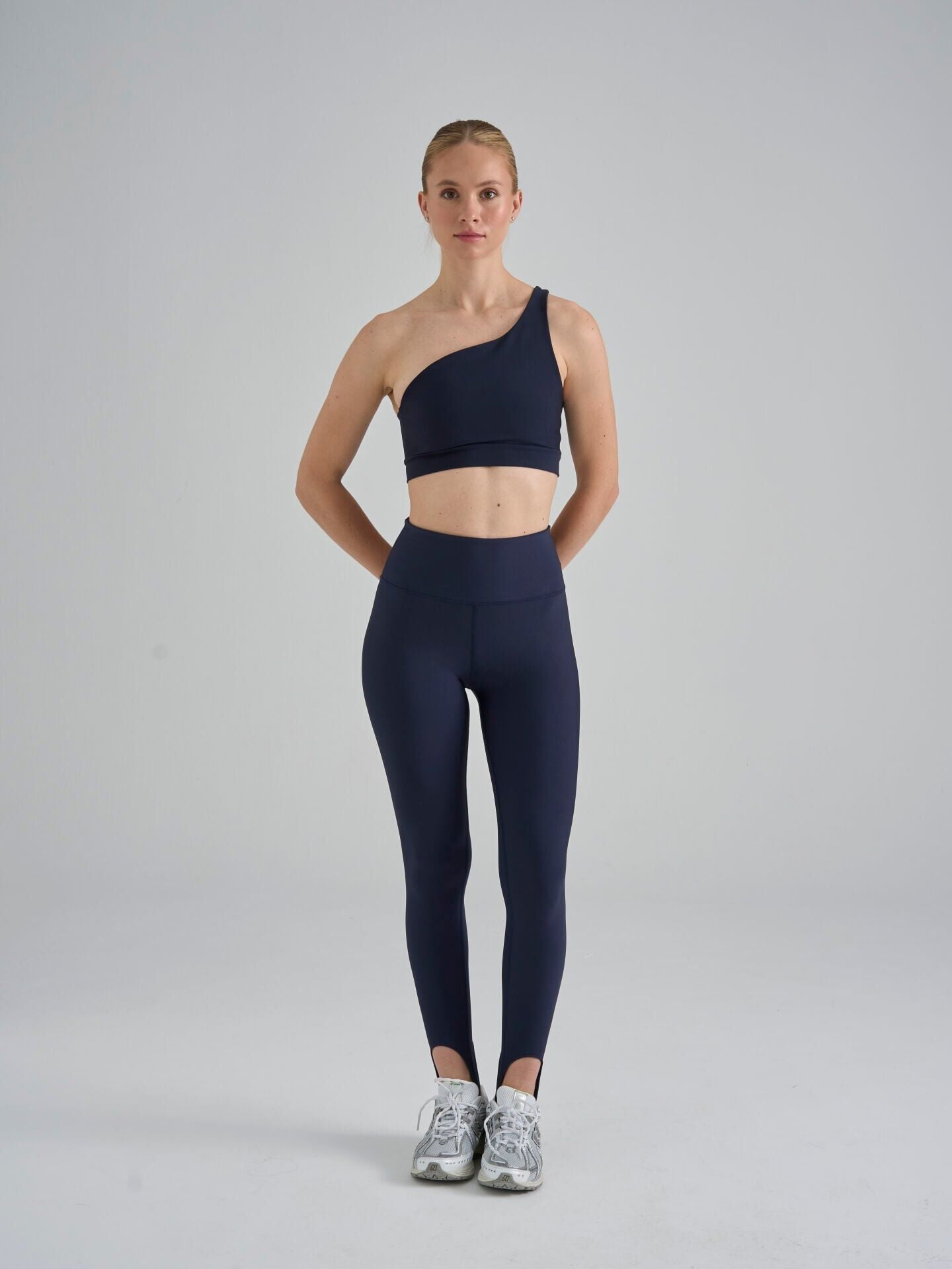 608 ONE SOULDER SPOR BRA NAVY BLUE COLOR
