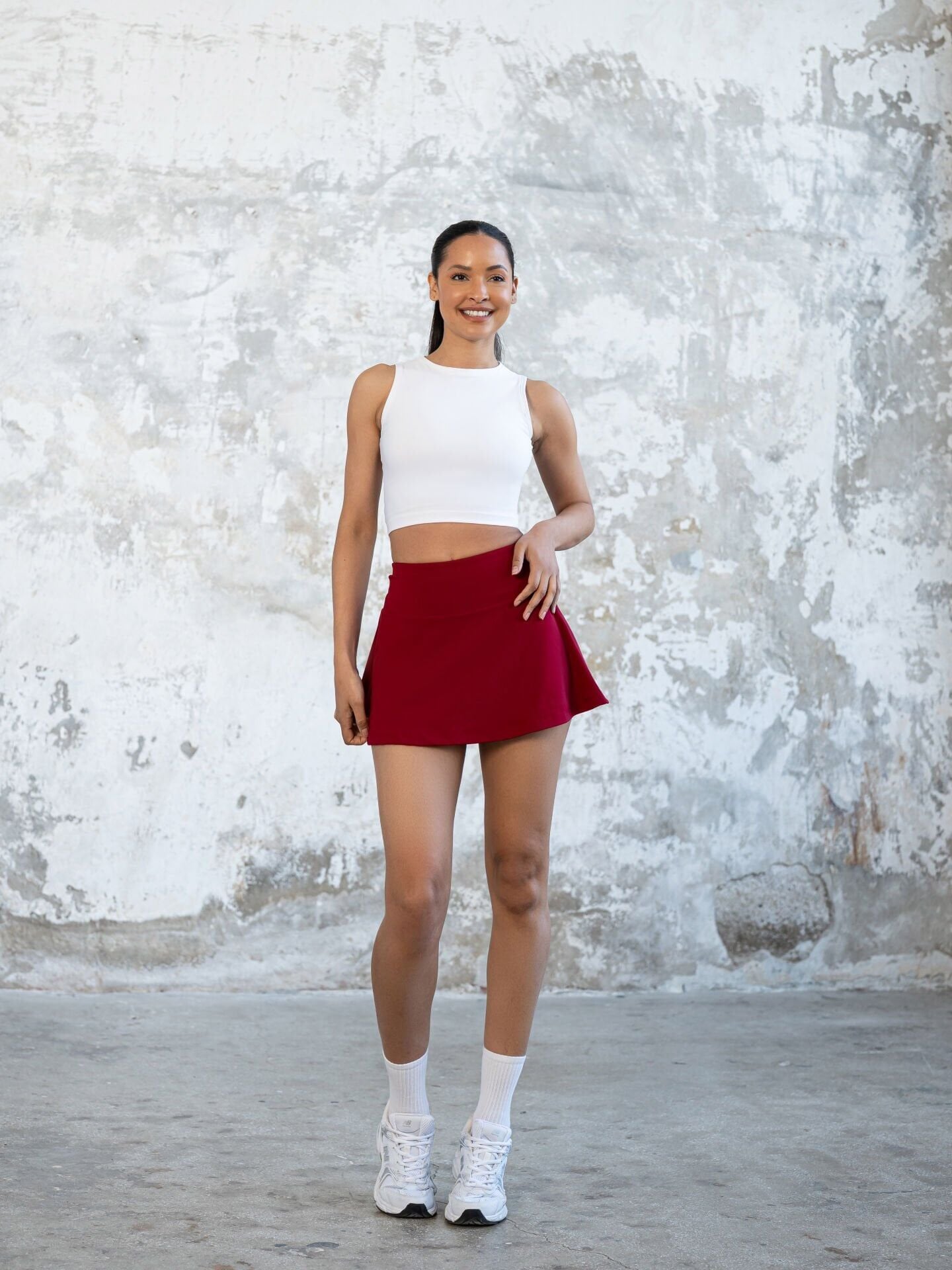 484 Tennis Skirt Bordeaux coloured