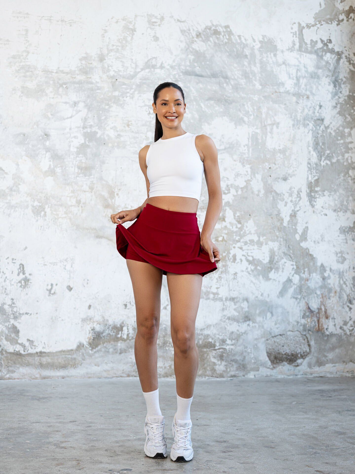 484 Tennis Skirt Bordeaux coloured