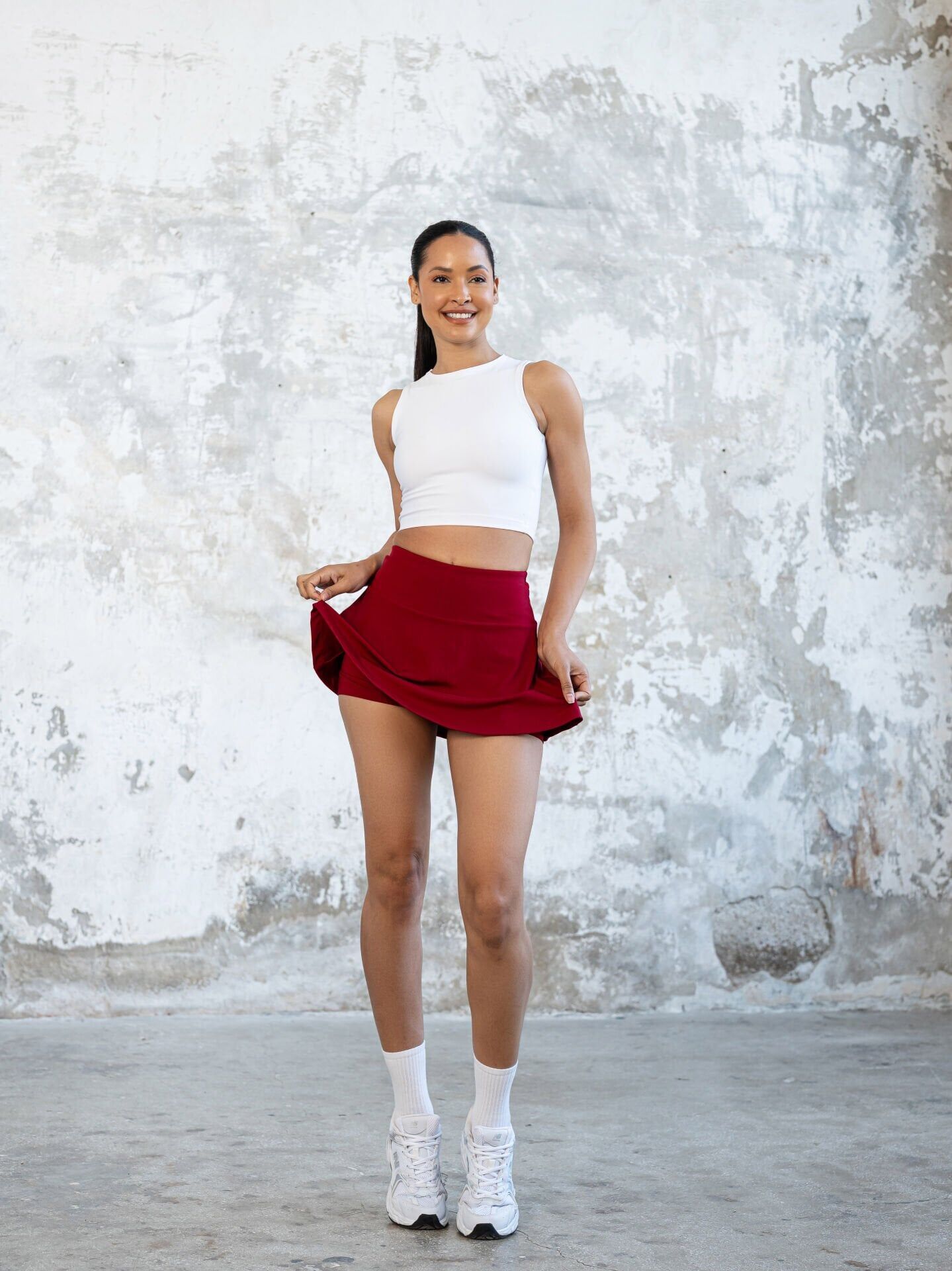 484 Tennis Skirt Bordeaux coloured