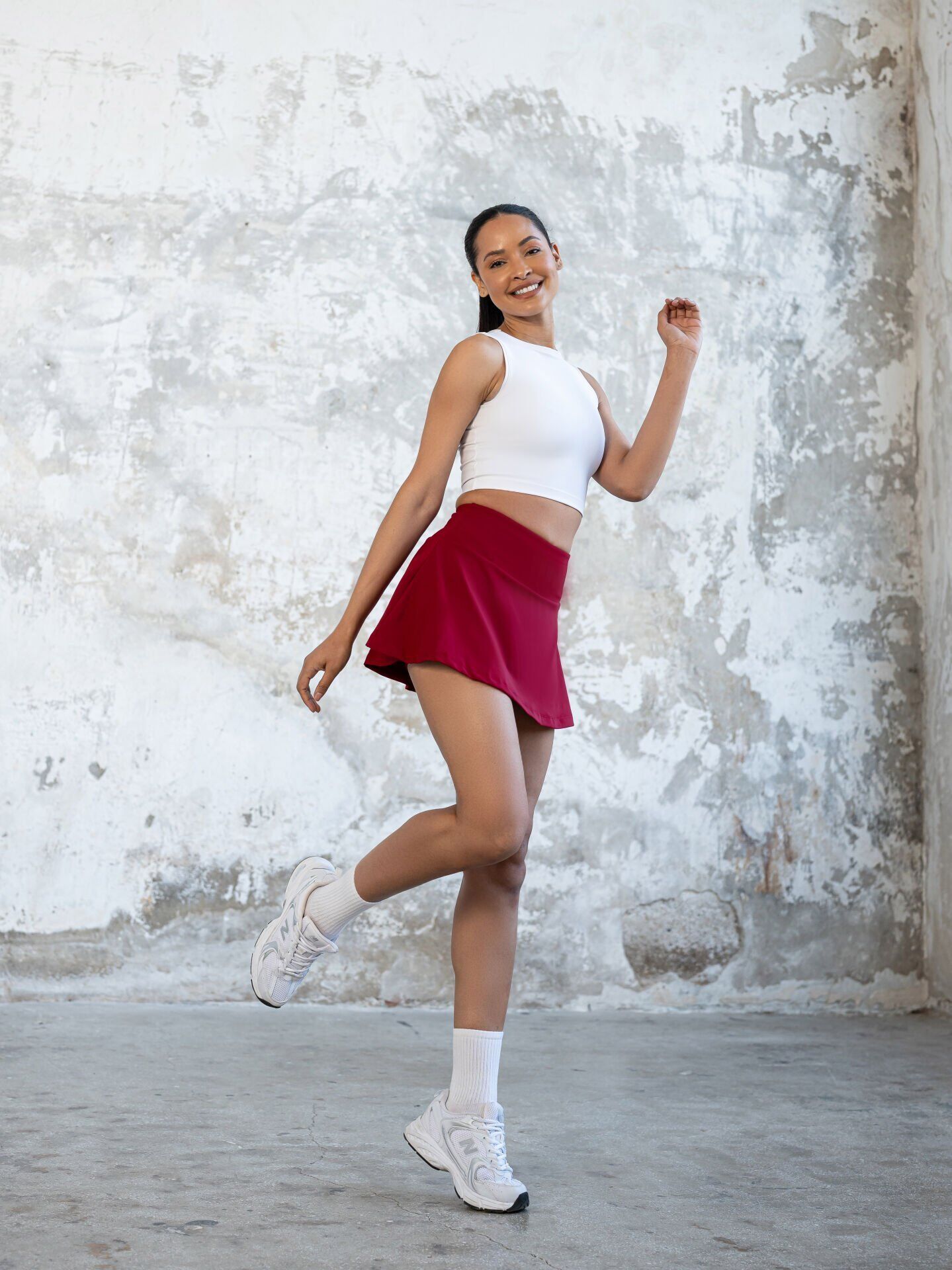 484 Tennis Skirt Bordeaux coloured