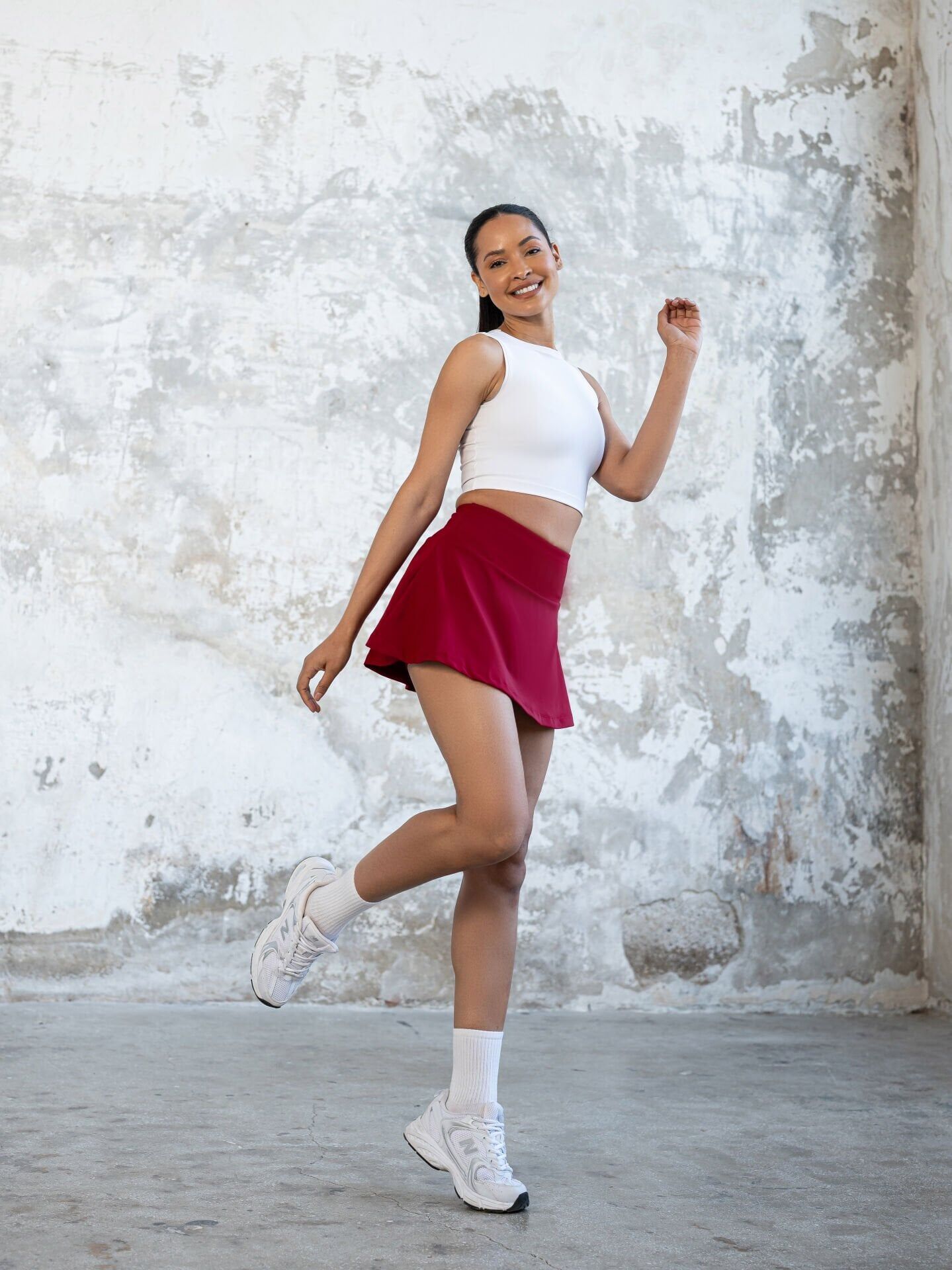 484 Tennis Skirt Bordeaux coloured