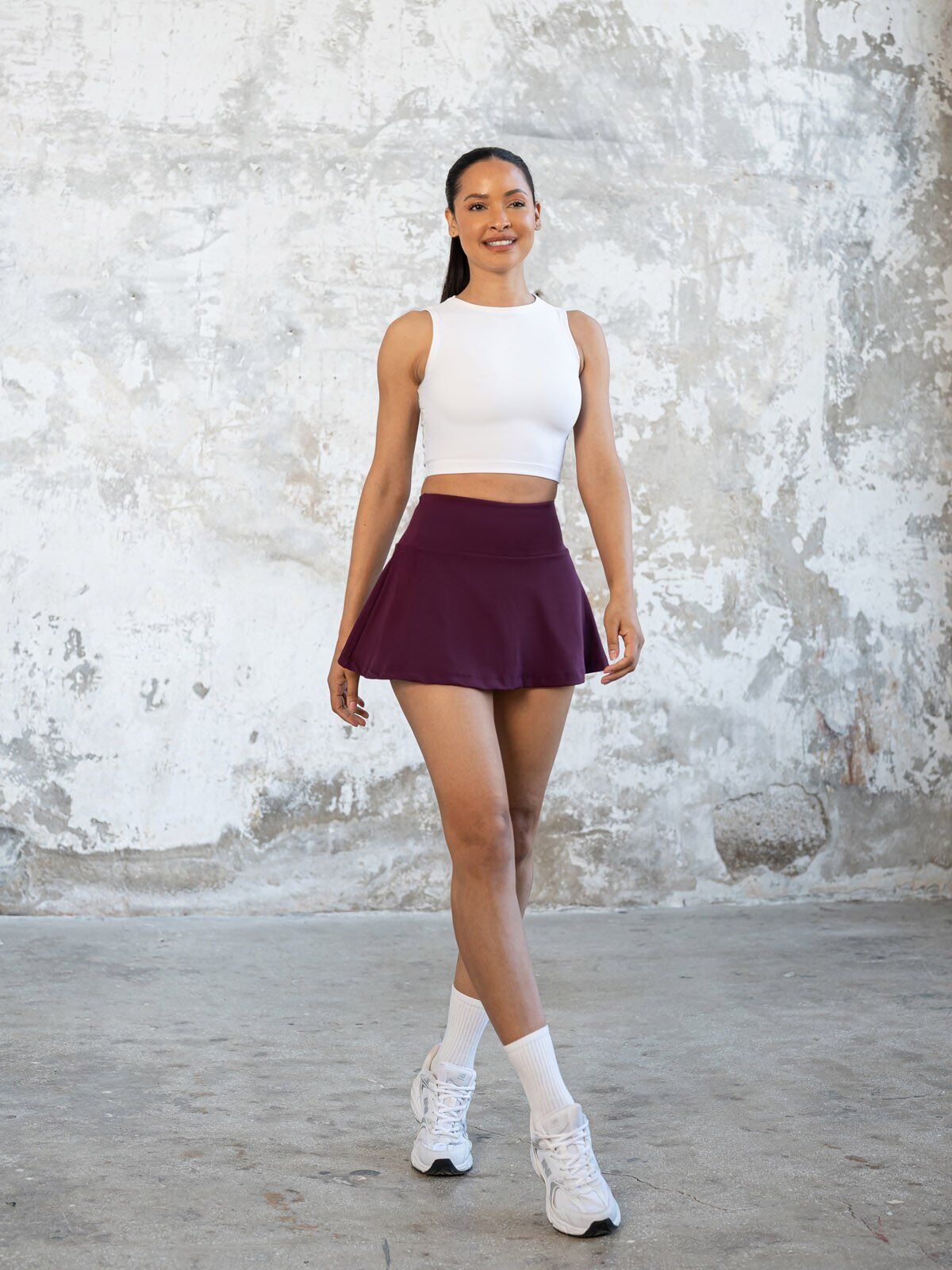 489 Tennis Skirt Damson Color