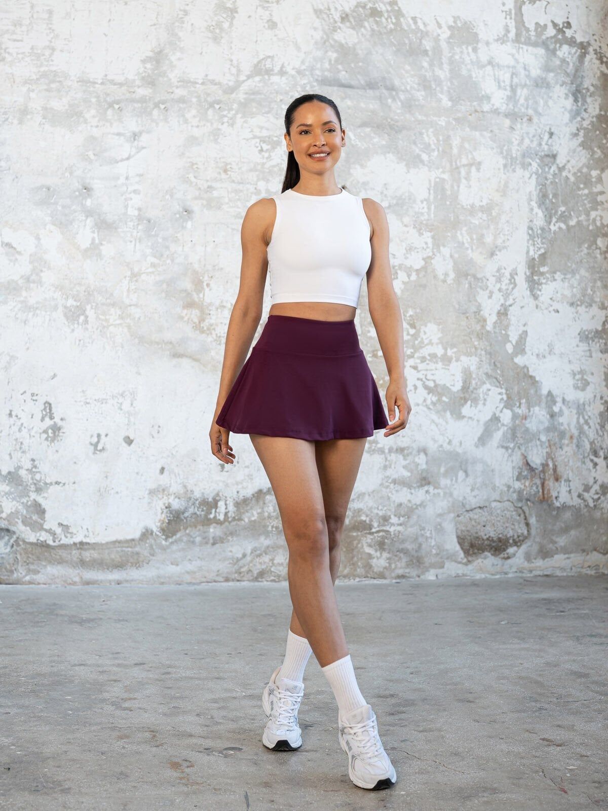 489 Tennis Skirt Damson Color