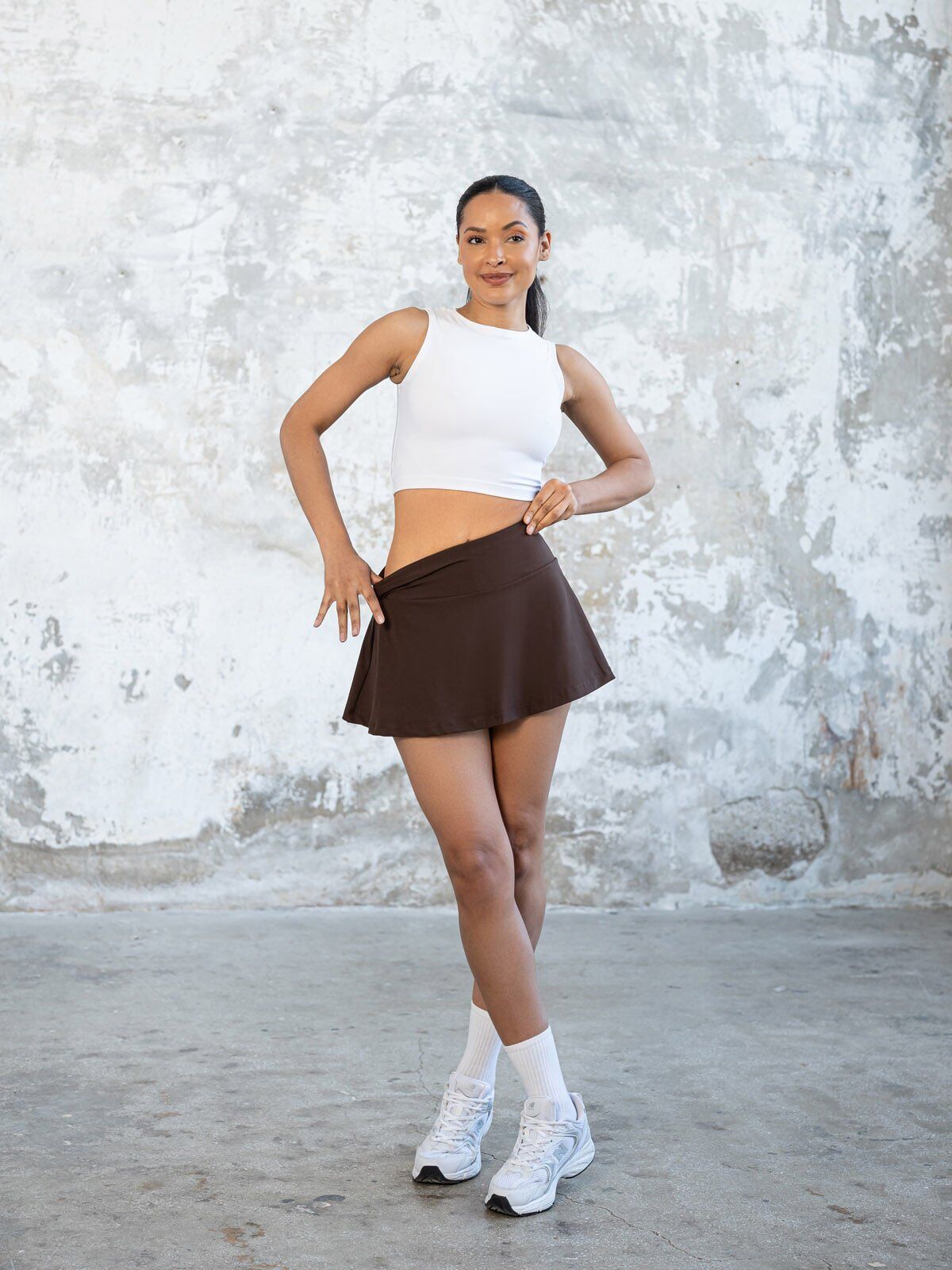 490 Tennis Skirt Brown Color