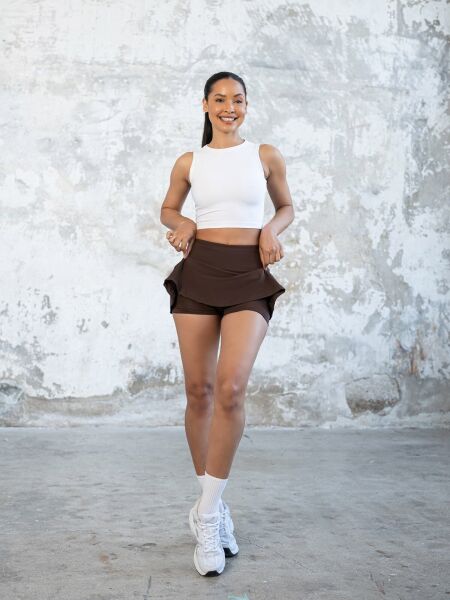 490 Tennis Skirt Brown Color