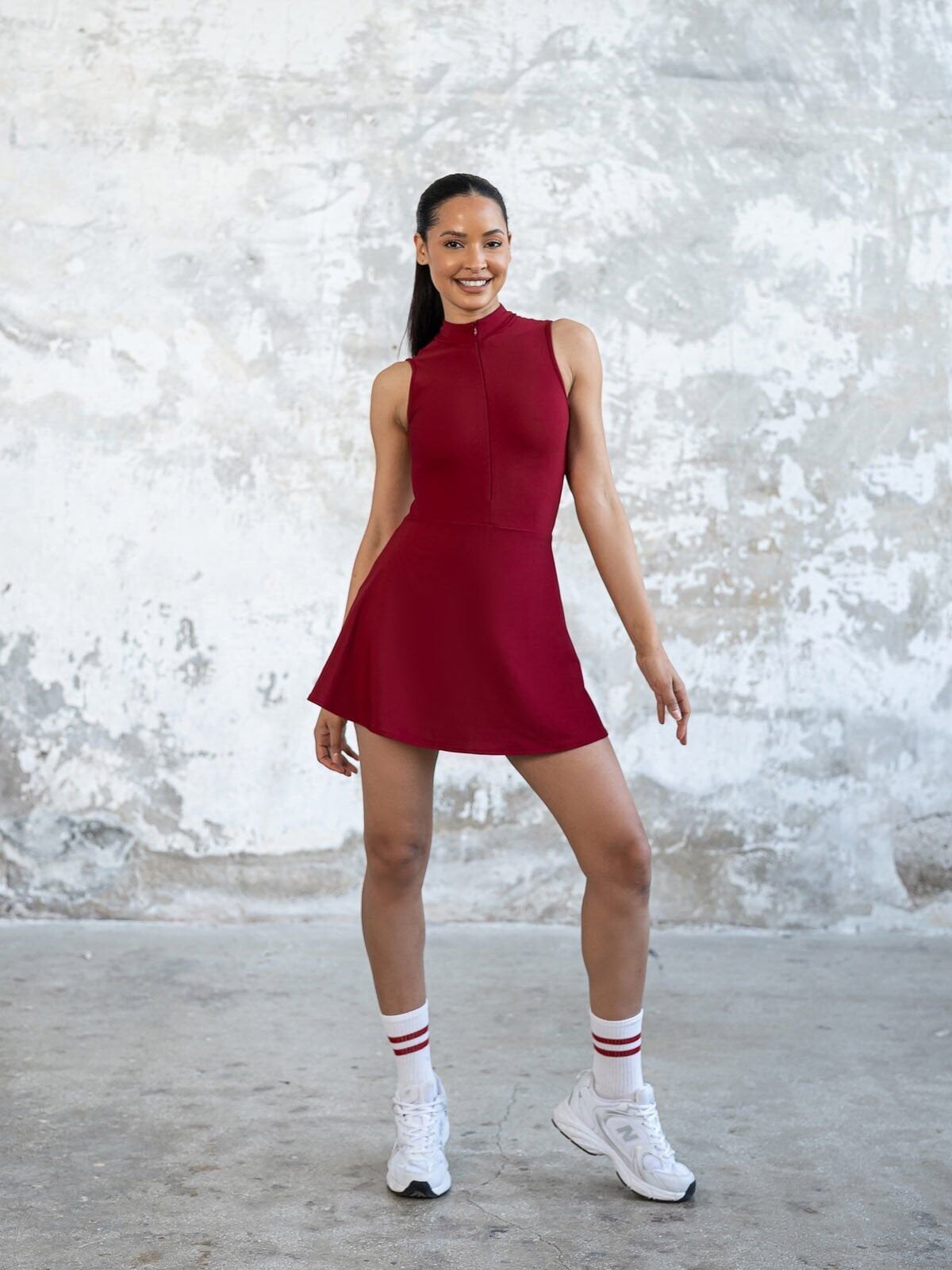 3053 Tennis Jumpsuit Bordeaux coloured