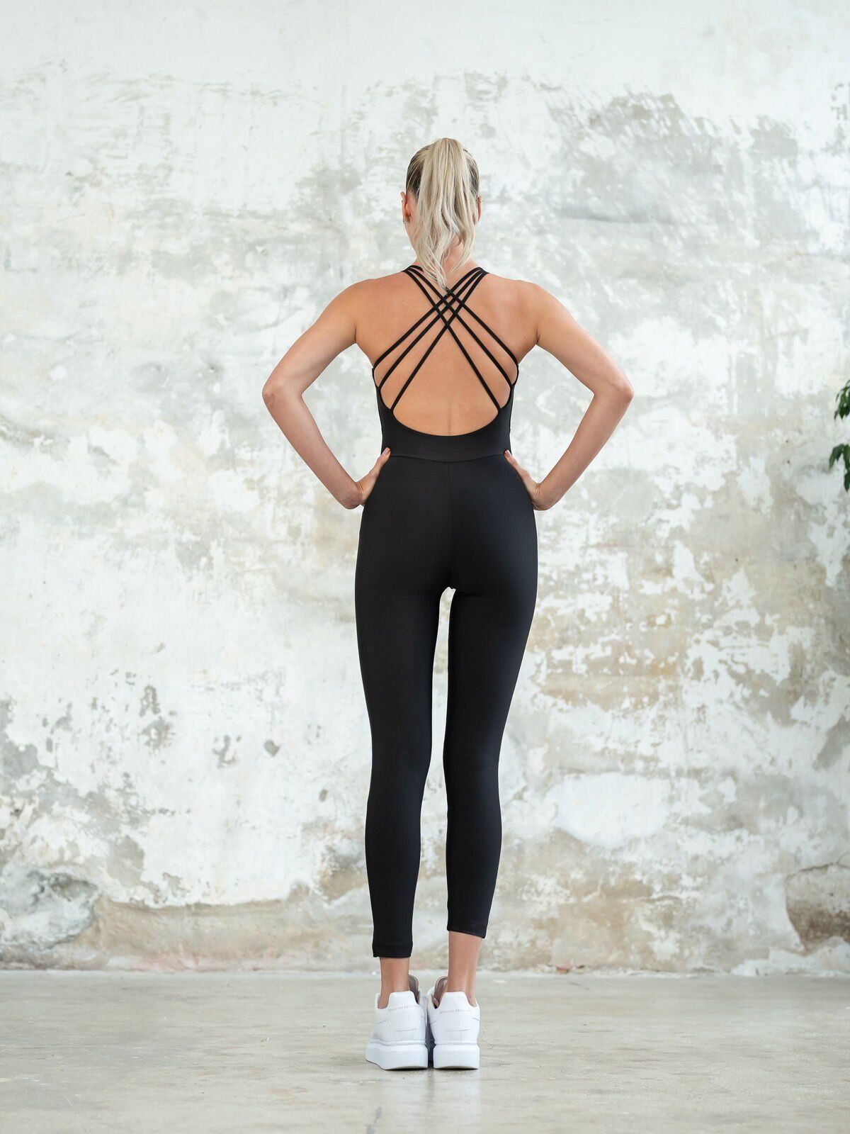 2200 3 Stripes Jumpsuit Black Color