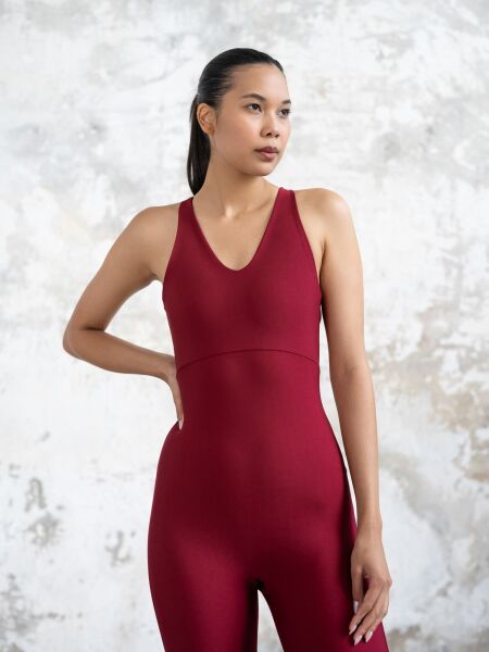 2202 3 Stripes Jumpsuit Bordo Color