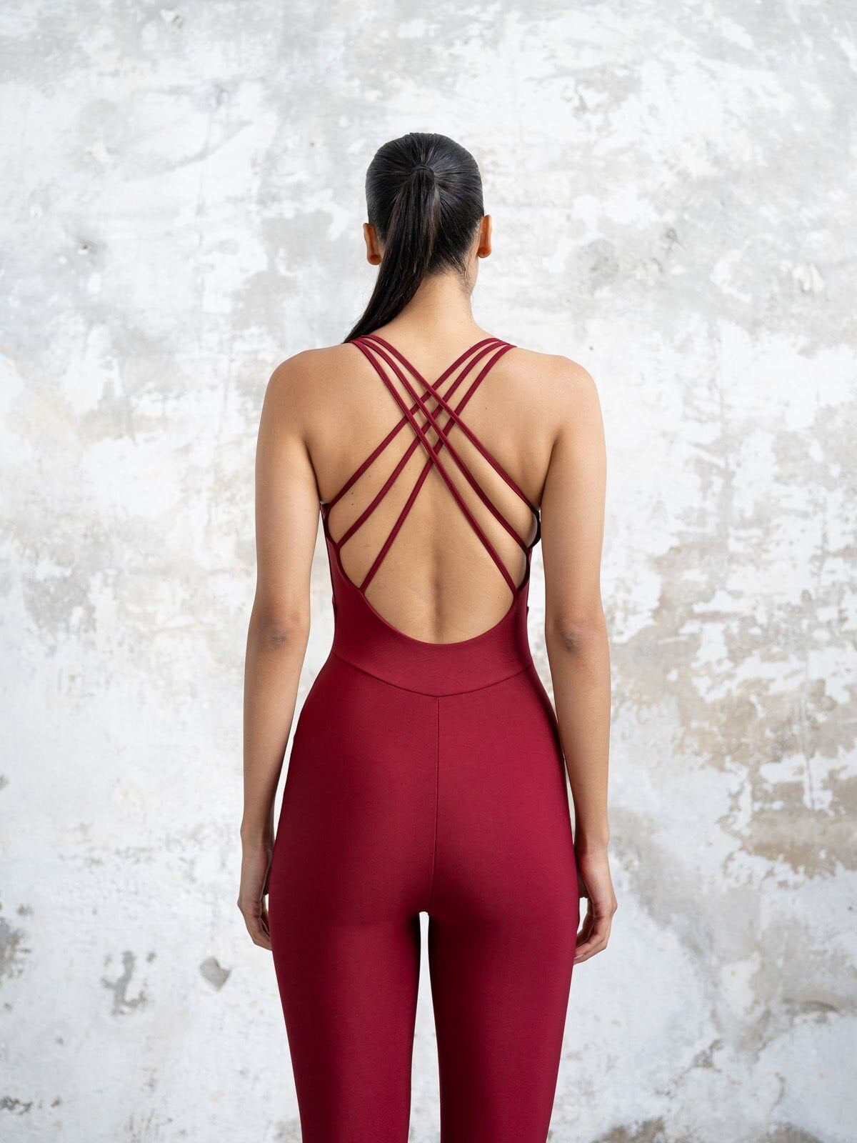 2202 3 Stripes Jumpsuit Bordo Color