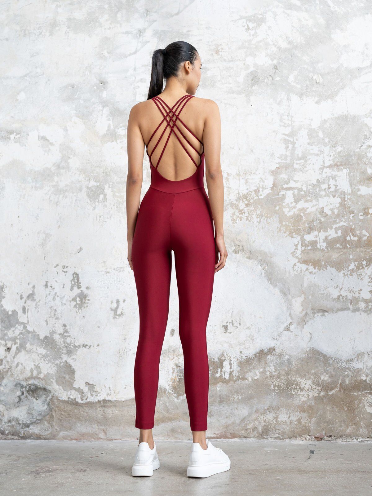 2202 3 Stripes Jumpsuit Bordo Color