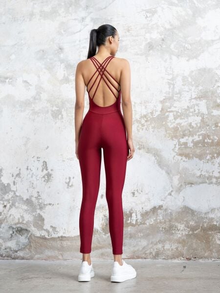2202 3 Stripes Jumpsuit Bordo Color