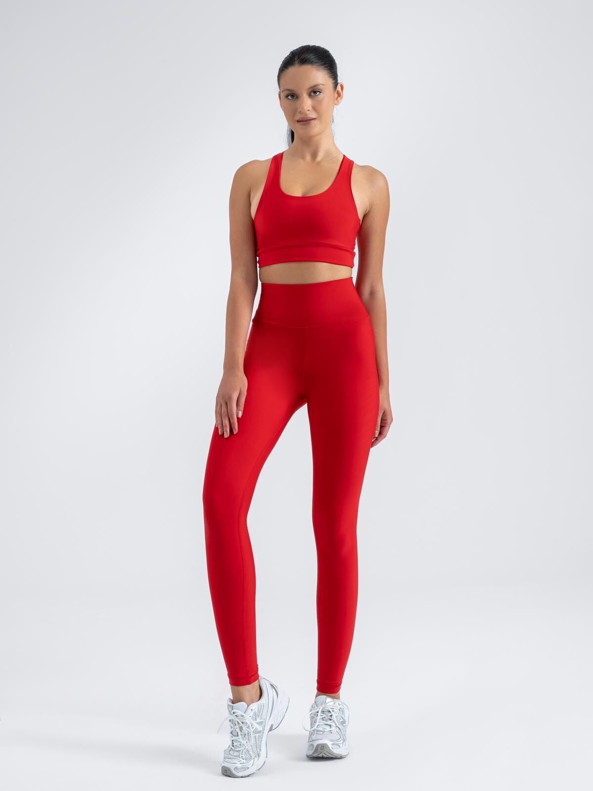 252 Extra High Waist Leggings Red Color