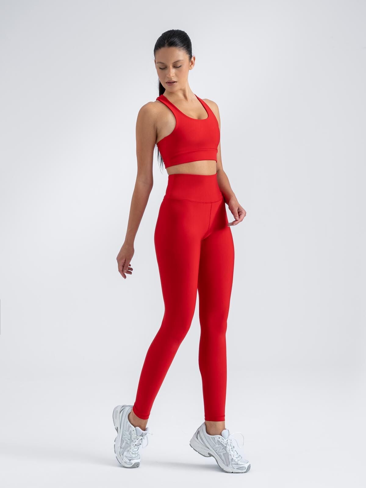 252 Extra High Waist Leggings Red Color
