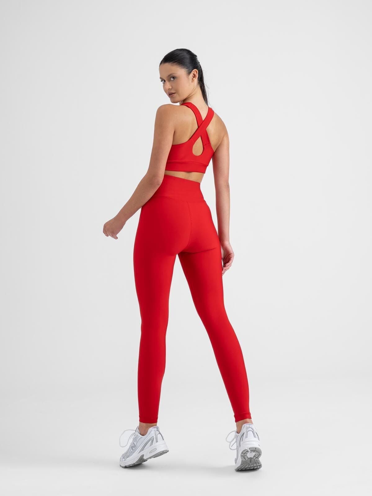 252 Extra High Waist Leggings Red Color