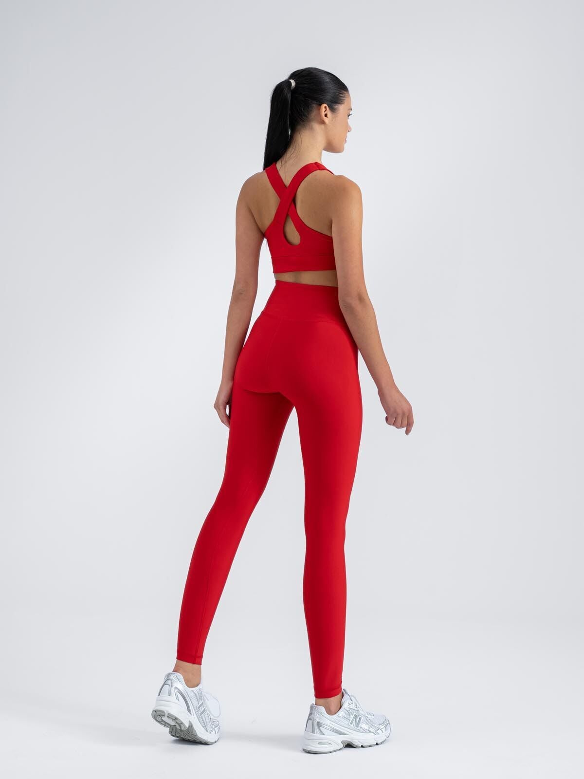 252 Extra High Waist Leggings Red Color