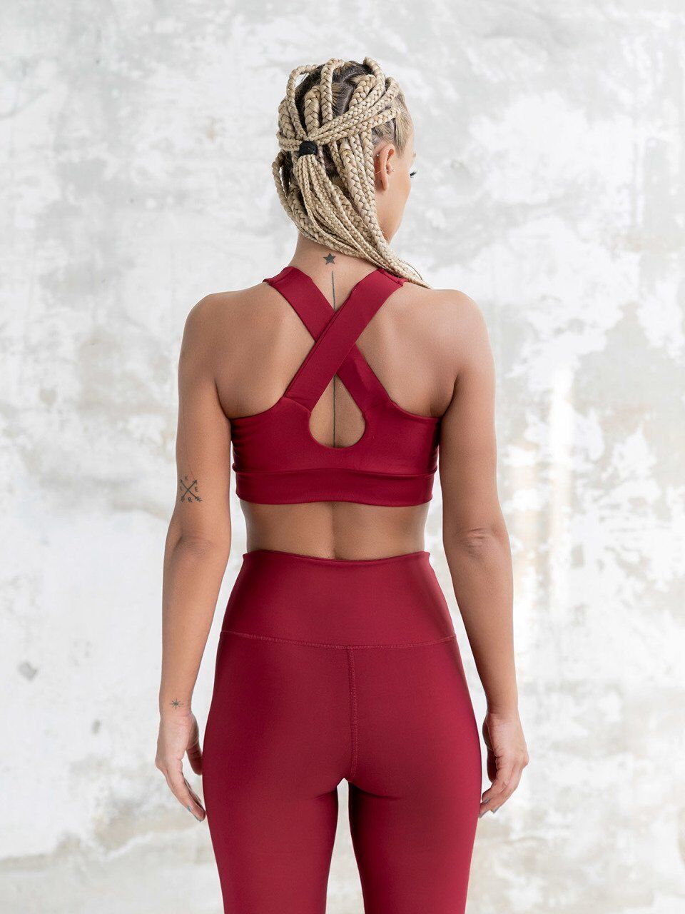 257 Extra High Waist Leggings Bordeaux coloured