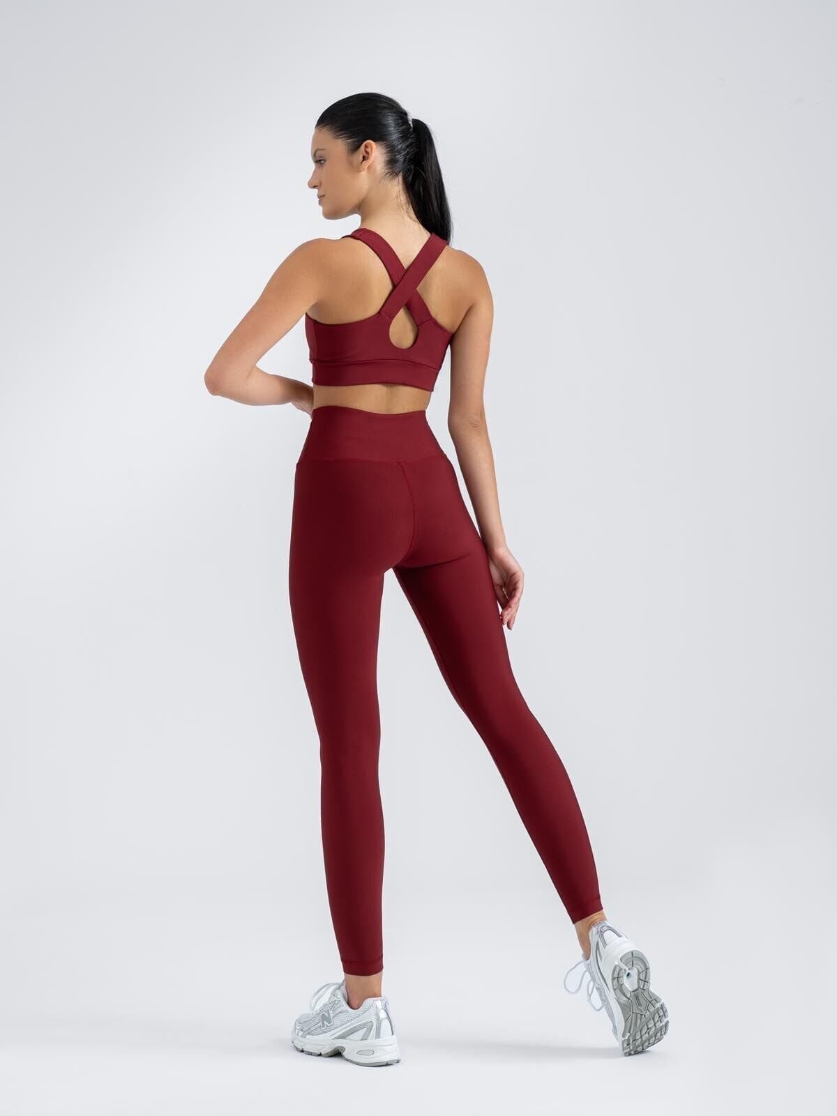 257 Extra High Waist Leggings Bordeaux coloured